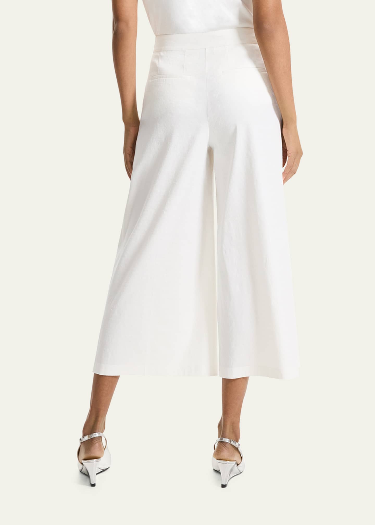 Theory Terena Cropped Wide-Leg Pants Image 3 of 5