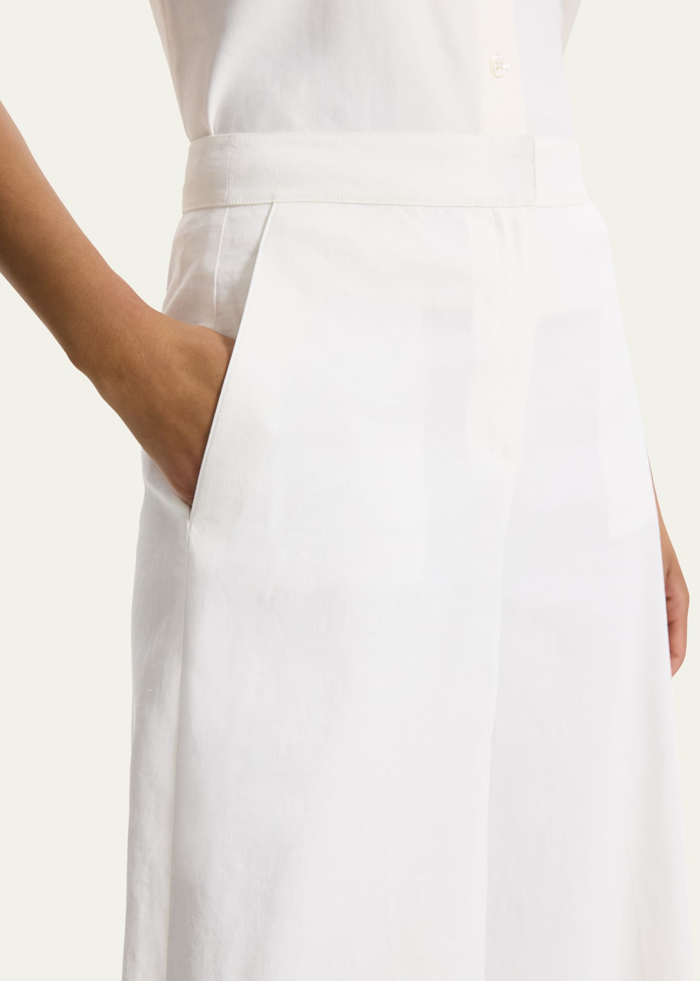 Theory Terena Cropped Wide-Leg Pants Image 5 of 5
