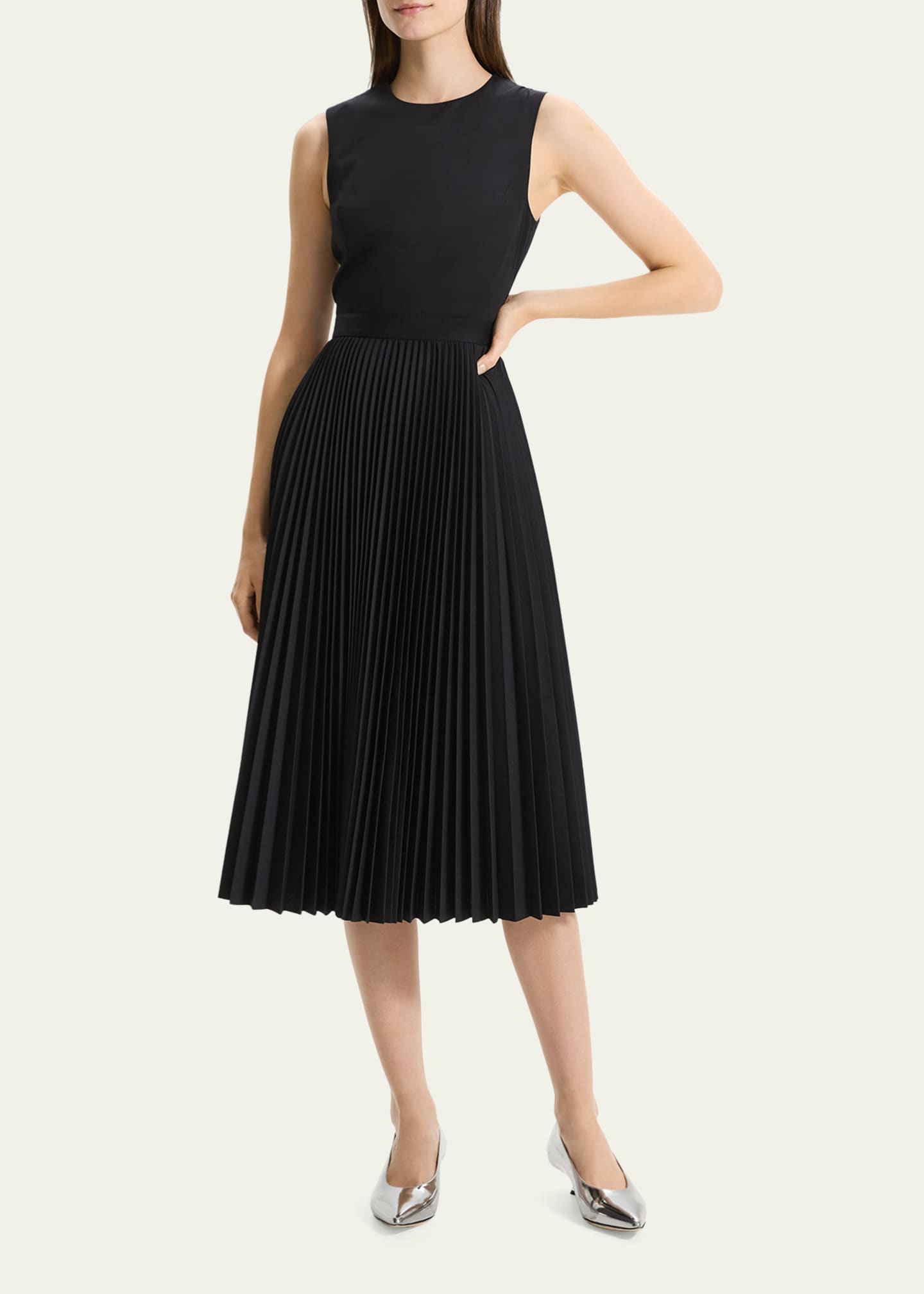 Theory pleated day dress cheap
