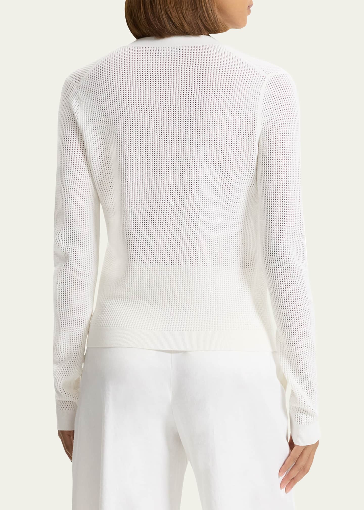 Theory 2025 pointelle cardigan