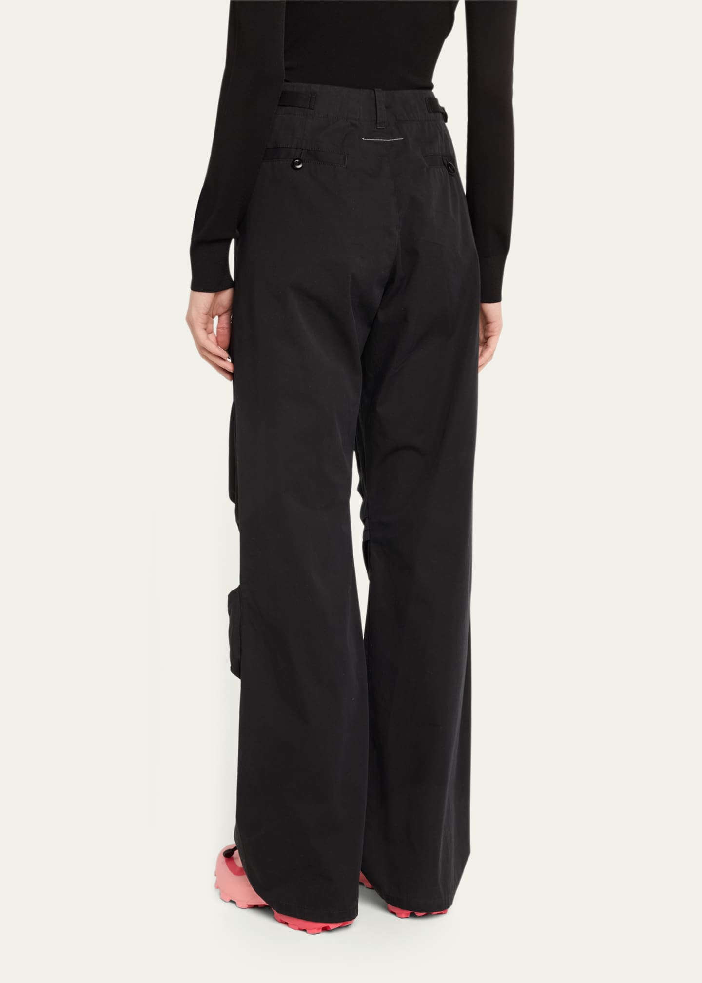 MM6 Maison Margiela Black Cotton Cargo Pants