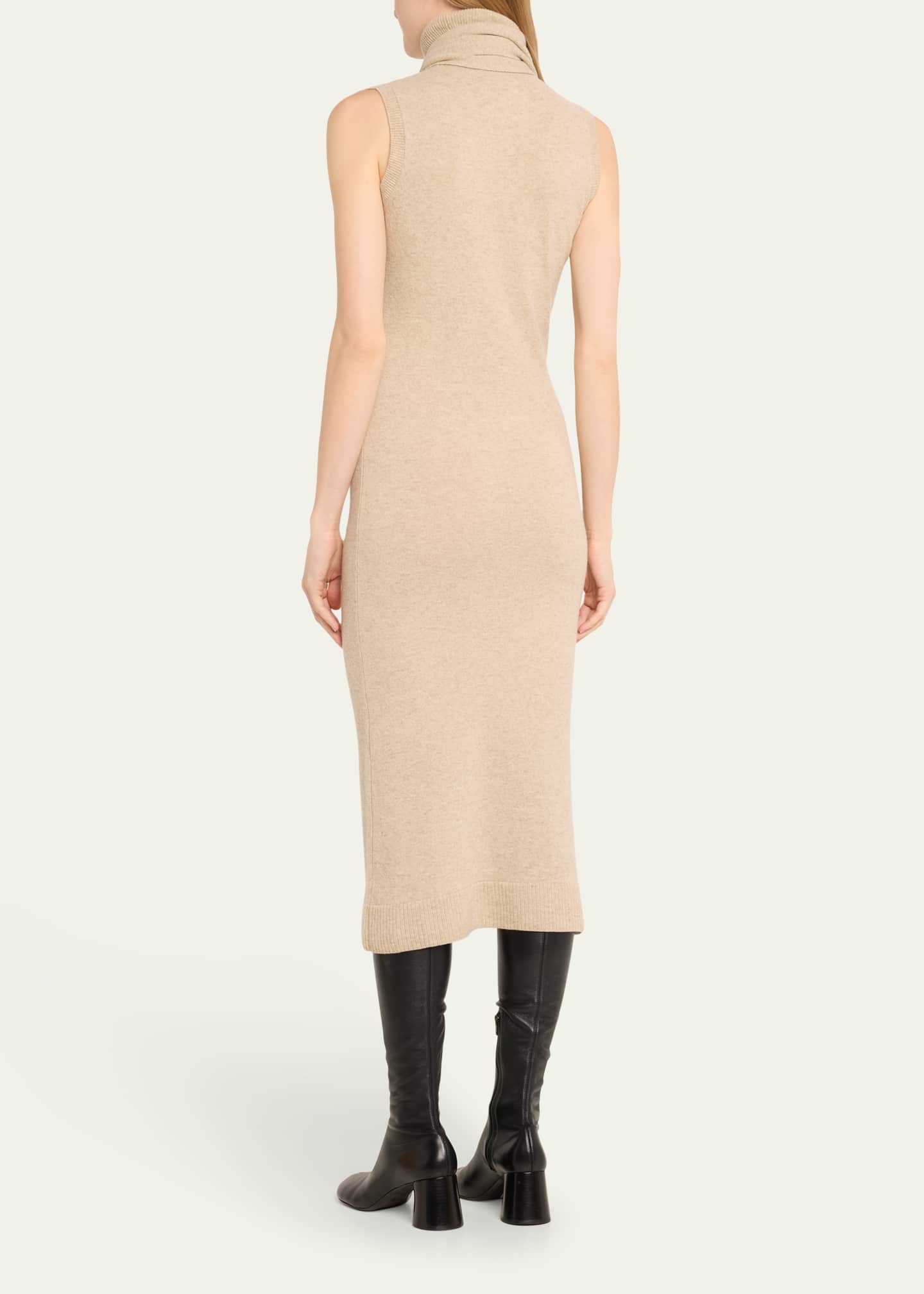 MM6 Maison Margiela Turtleneck Scarf Sleeveless Midi Sweater Dress