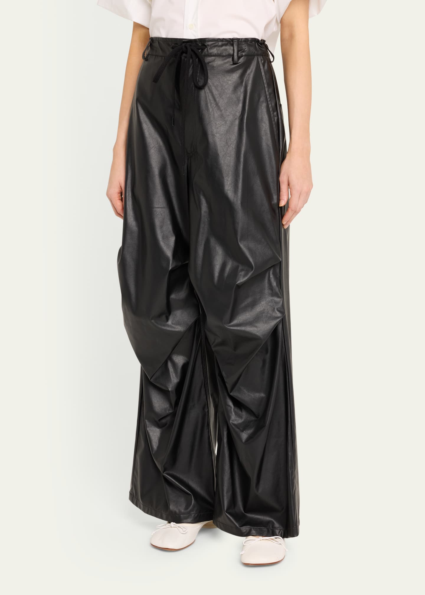 MM6 Maison Margiela Faux-Leather Pants