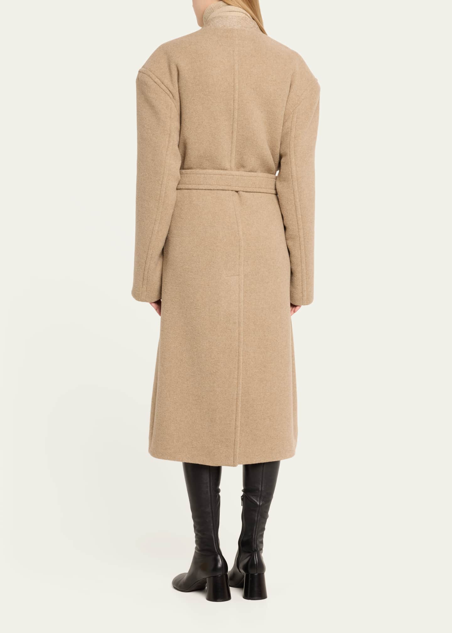 MM6 Maison Margiela Belted Wool-Blend Coat Image 3 of 5