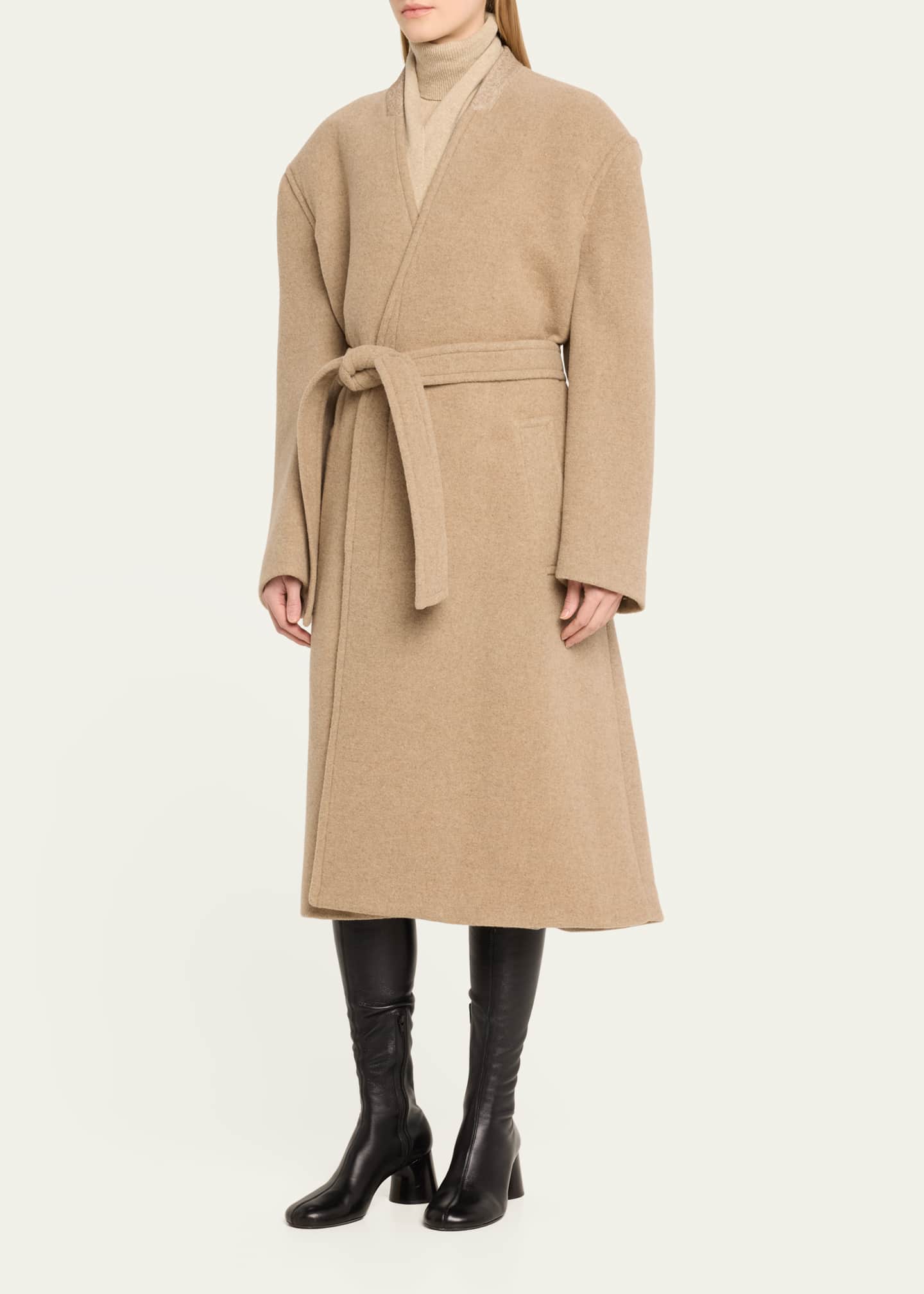 MM6 Maison Margiela Belted Wool-Blend Coat Image 4 of 5