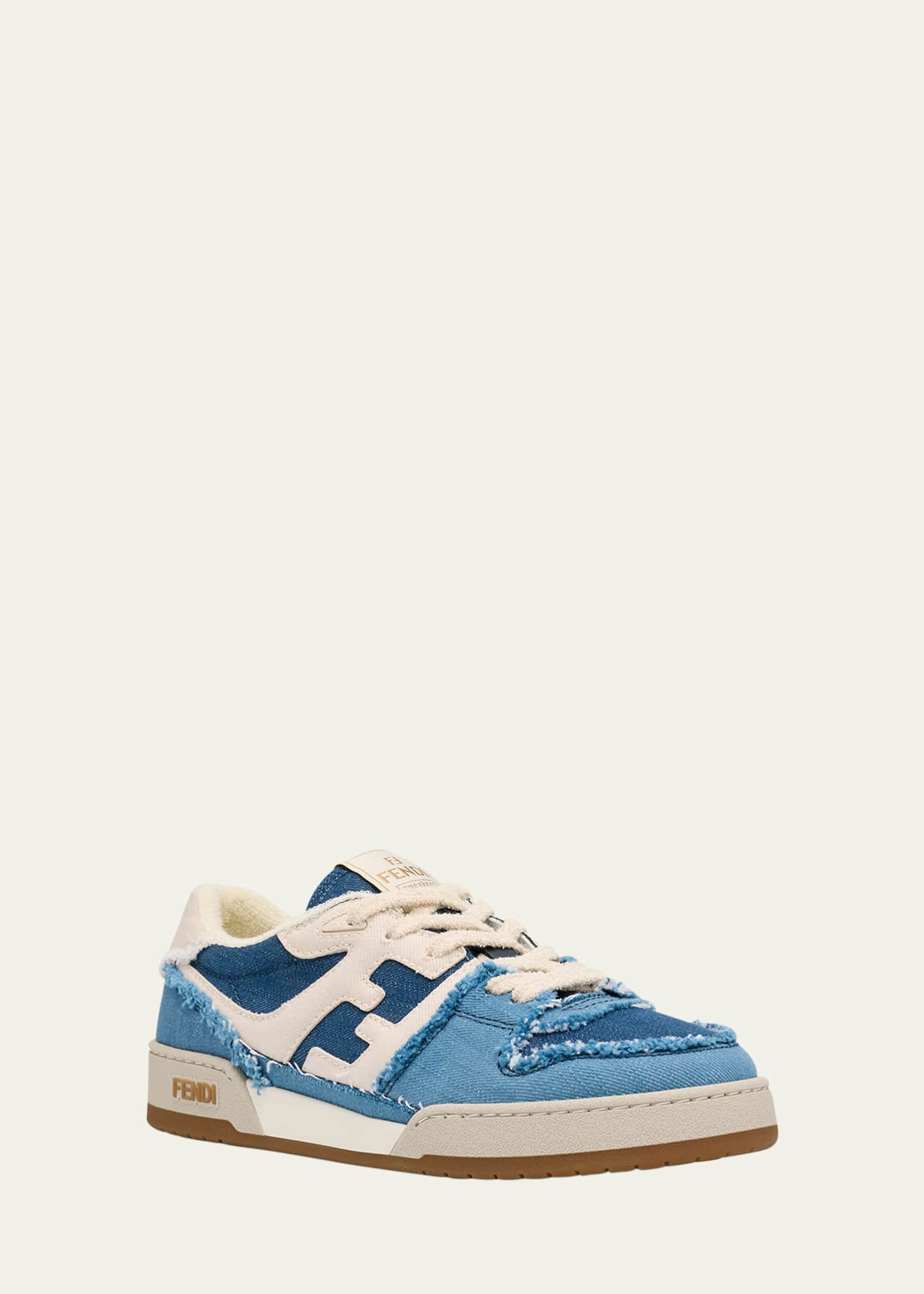 Match Distressed Denim Sneakers