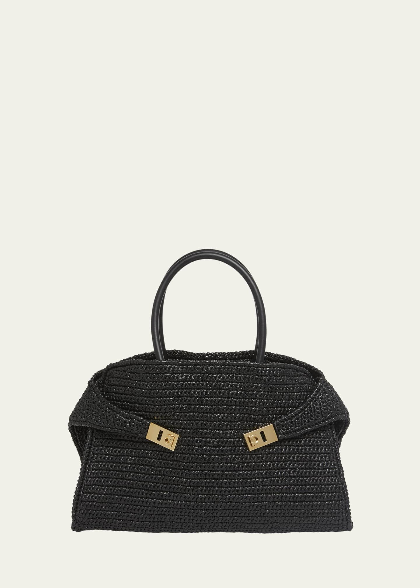 Ferragamo Hug Crochet Raffia Tote Bag