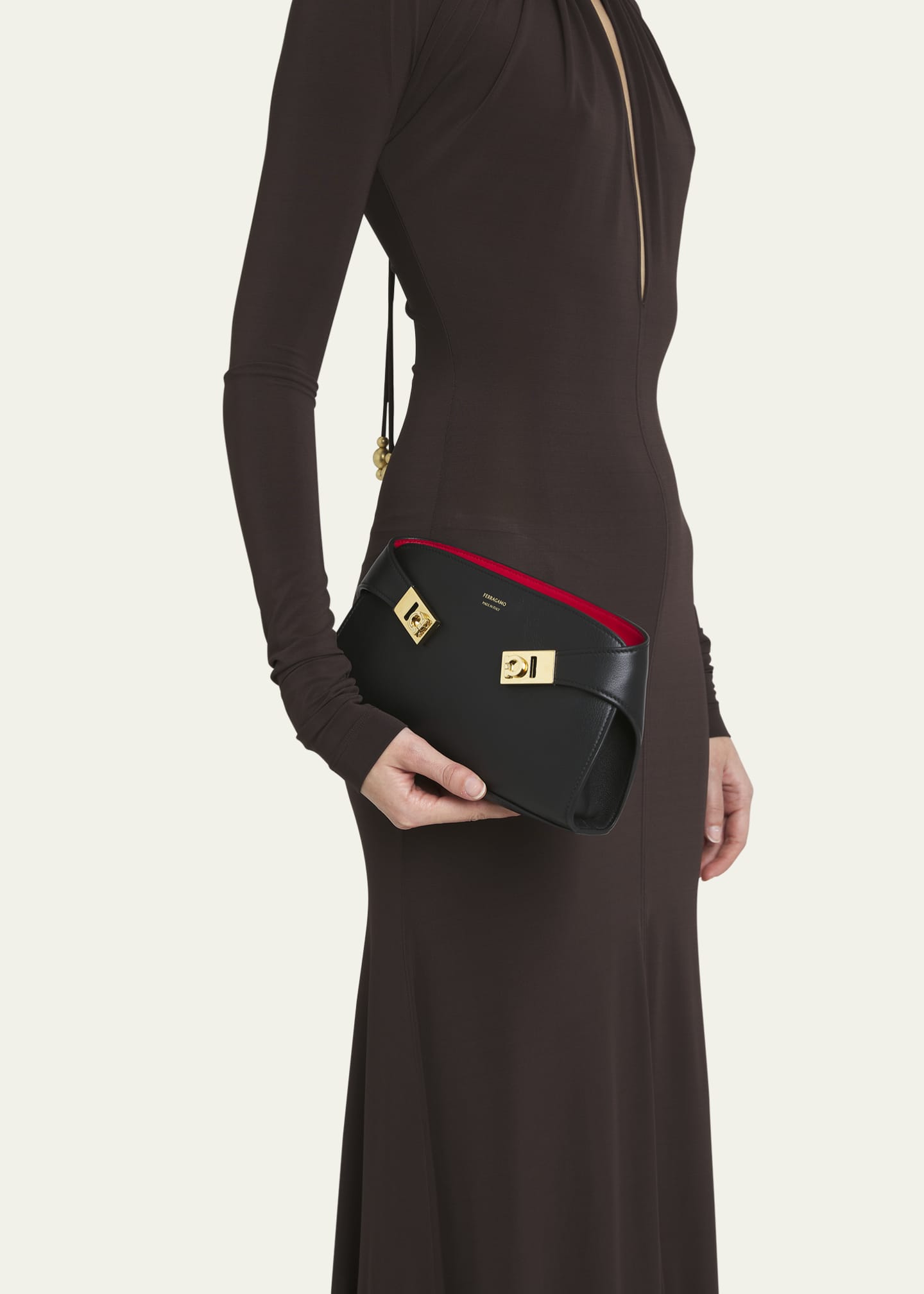 Ferragamo Mini Hug Leather Crossbody Bag Image 2 of 5