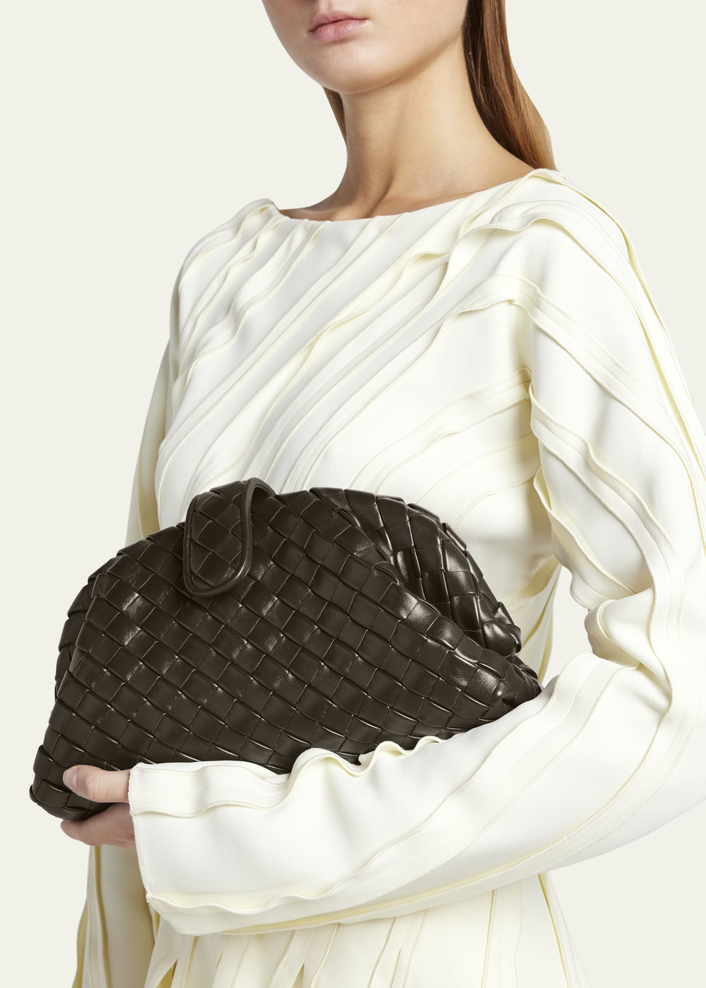 Bottega Veneta Lauren 1980 Teen Clutch Bag with Chain Bergdorf