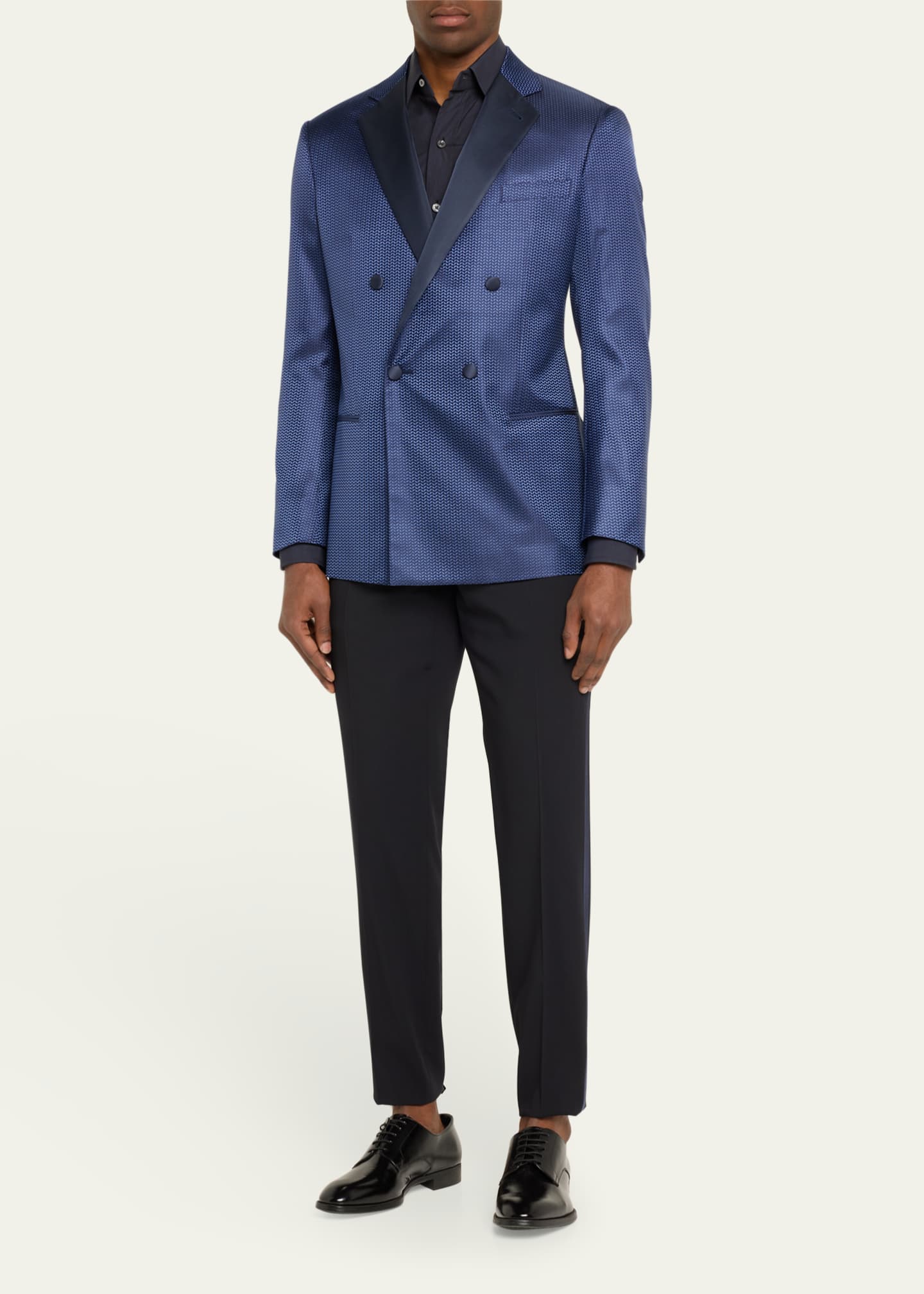 Giorgio Armani Men's Chevron Double-Breasted Dinner Jacket Image 2 of 5