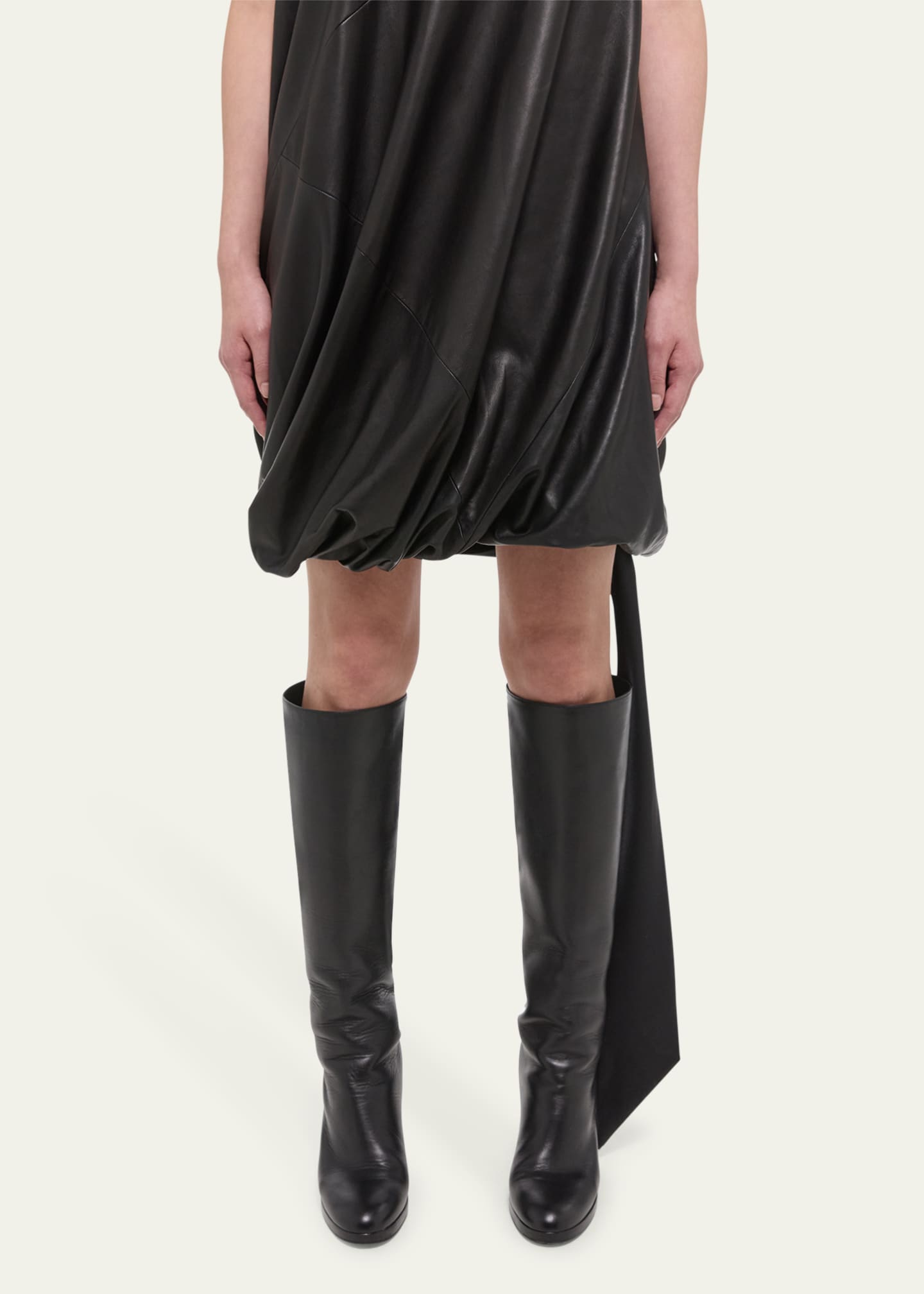 Helmut Lang Leather Bubble Dress Image 5 of 5