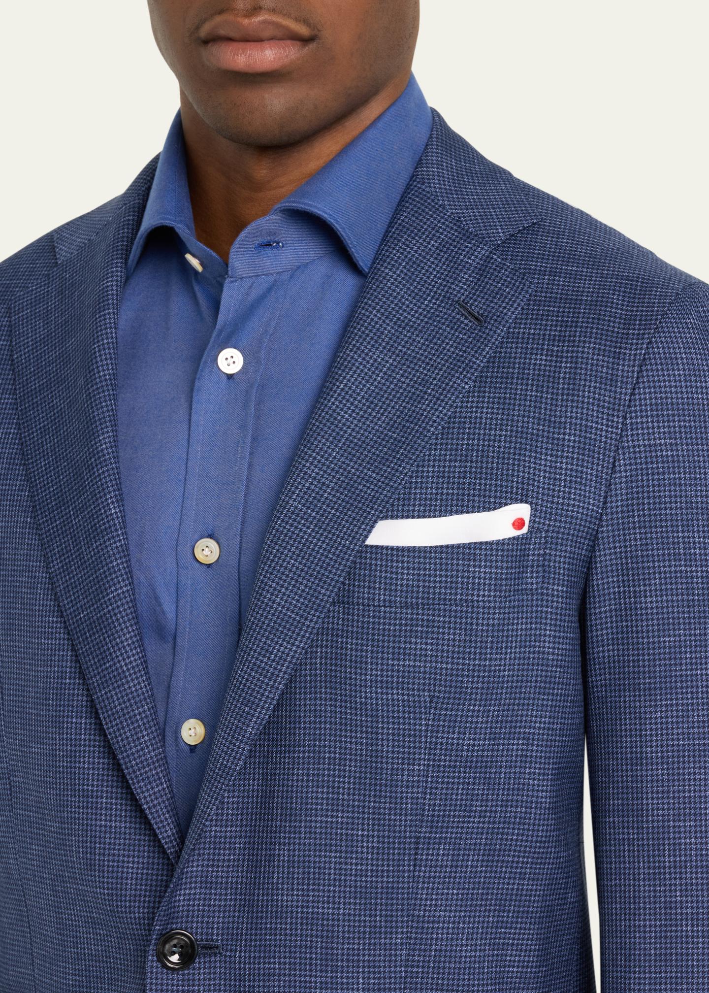 Kiton Men's Mini-Houndstooth Wool Suit - Bergdorf Goodman