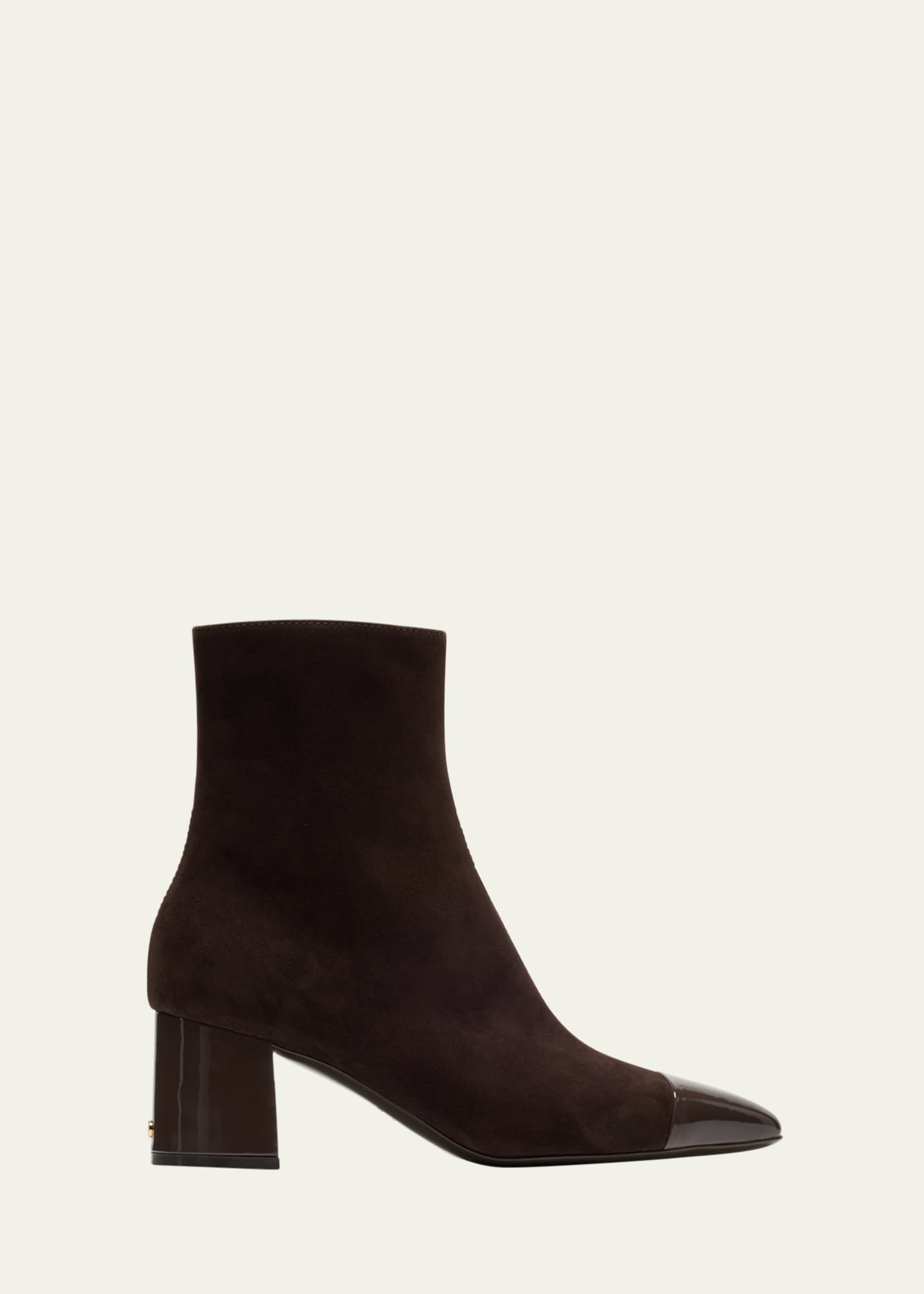 Ferragamo Sambi Cap-Toe Ankle Booties Image 1 of 5