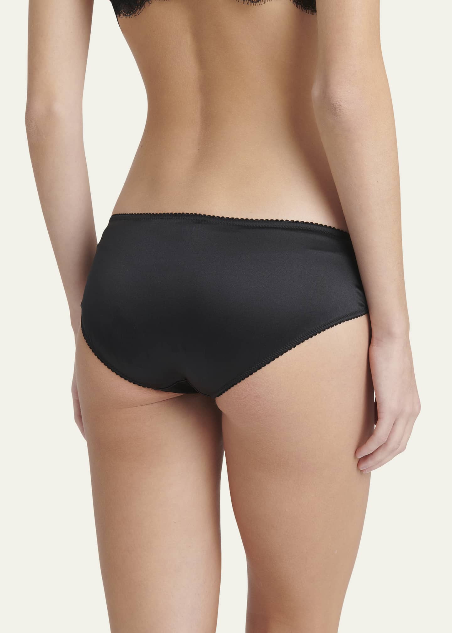 Dolce&Gabbana Low-Rise Satin Hipster Briefs Image 3 of 4