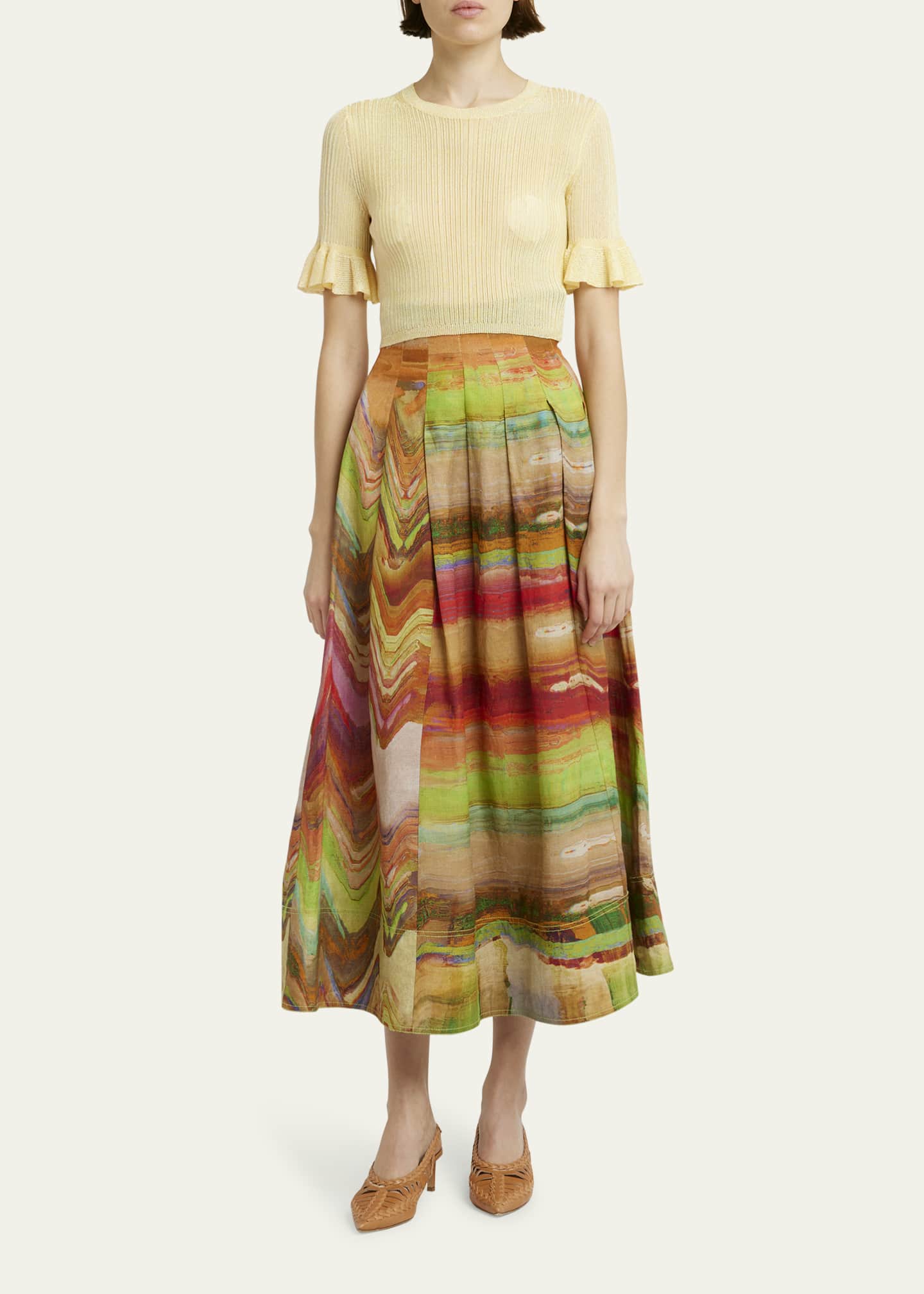 Worthington Multi Color Purple Casual Skirt Size 18 (Plus) - 48% off
