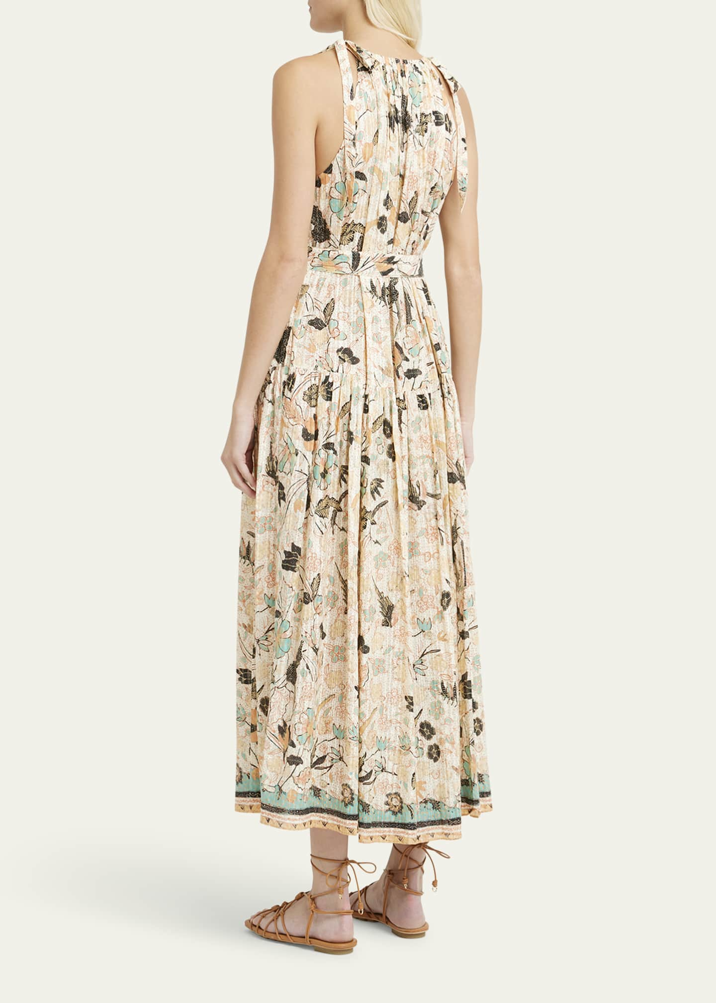 Ulla Johnson Samar Sleeveless Sash-Tie Midi Dress - Bergdorf Goodman