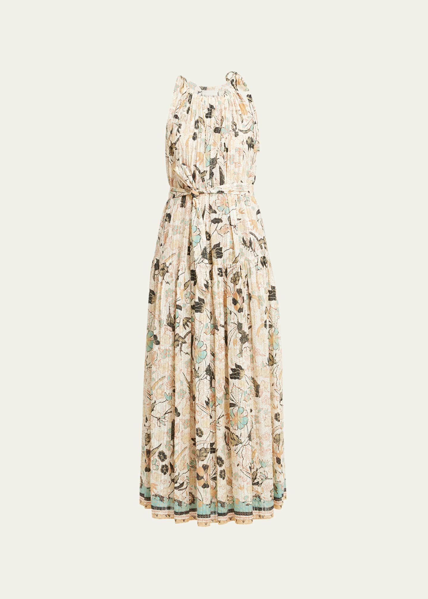 Ulla Johnson Samar Sleeveless Sash-Tie Midi Dress - Bergdorf Goodman