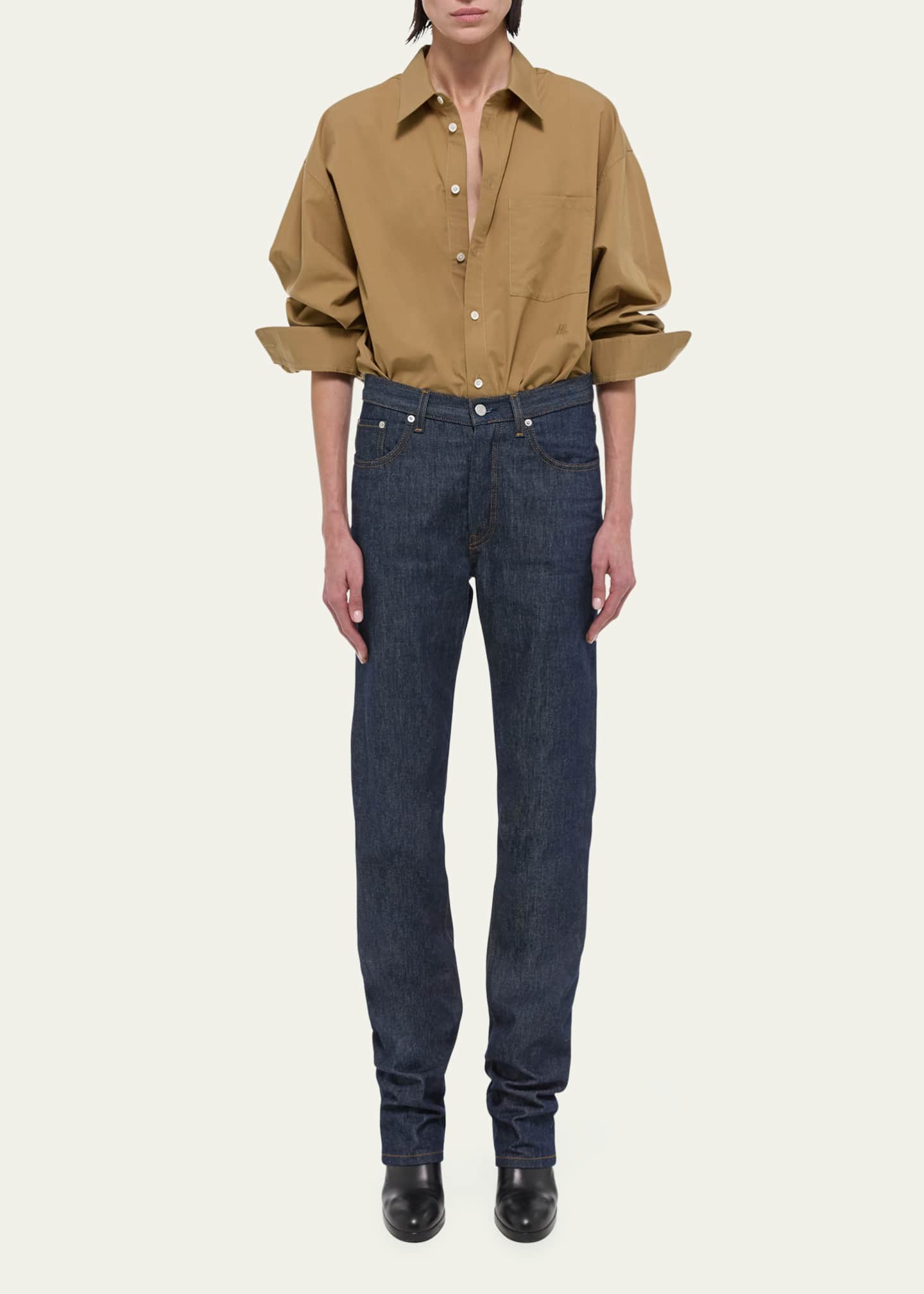 Helmut Lang Mid-Rise Slim Straight Jeans Image 2 of 5