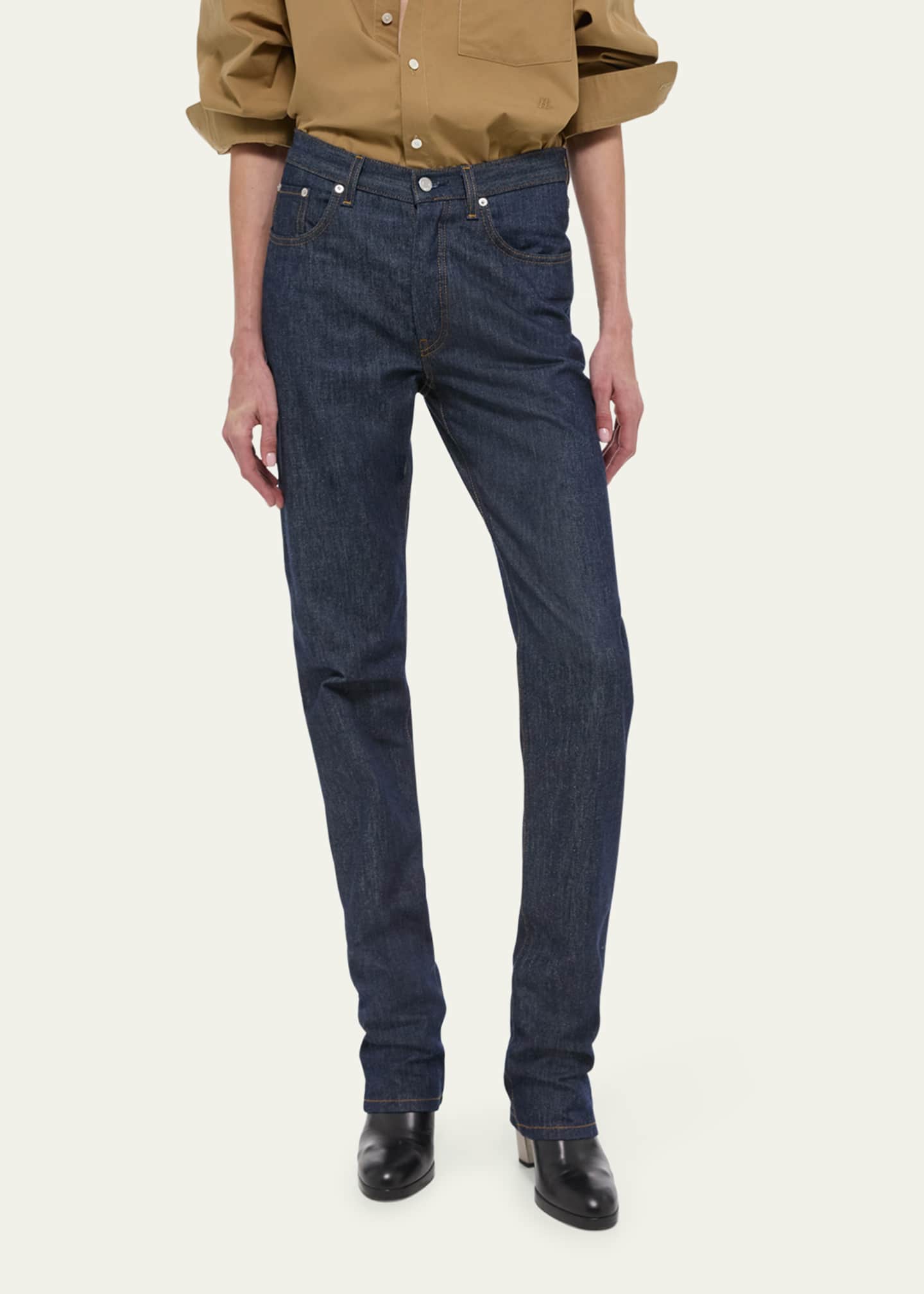 Helmut Lang Mid-Rise Slim Straight Jeans Image 4 of 5