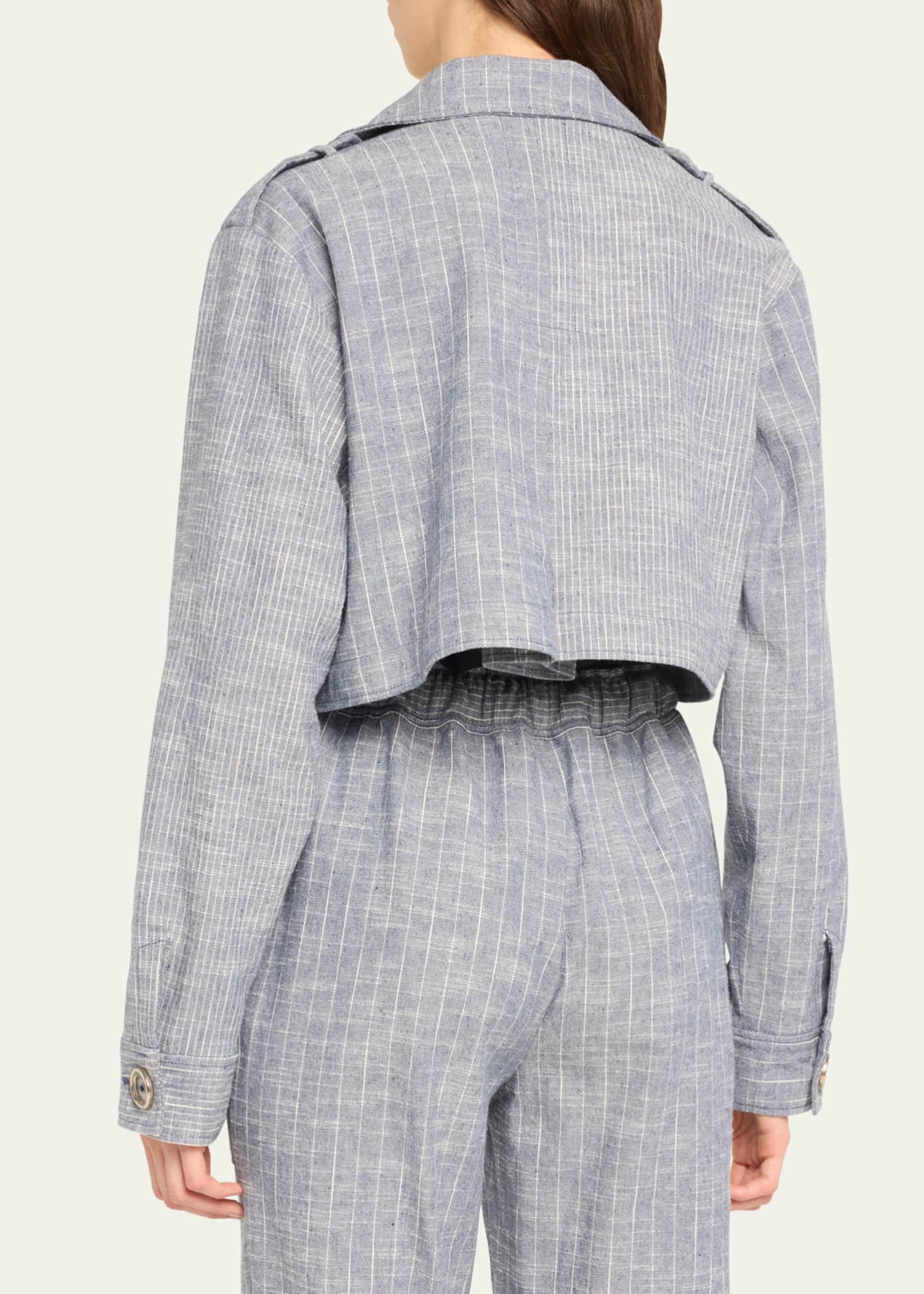 Ramy Brook Annika Striped Cropped Jacket - Bergdorf Goodman