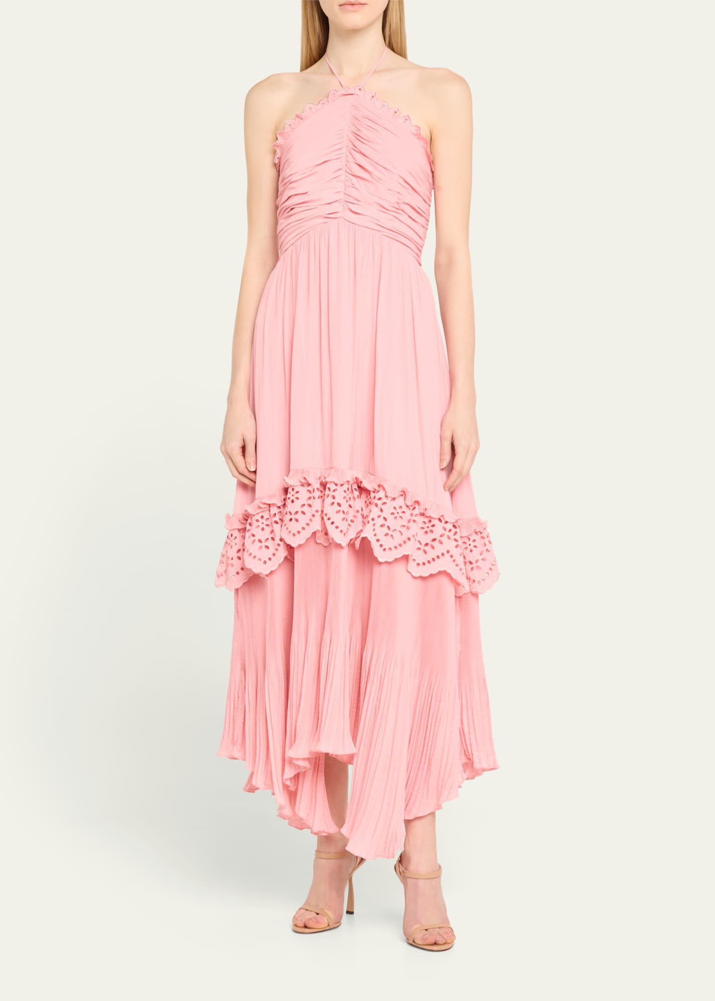 Ramy Brook Dulce Tiered Halter Maxi Dress Image 2 of 5