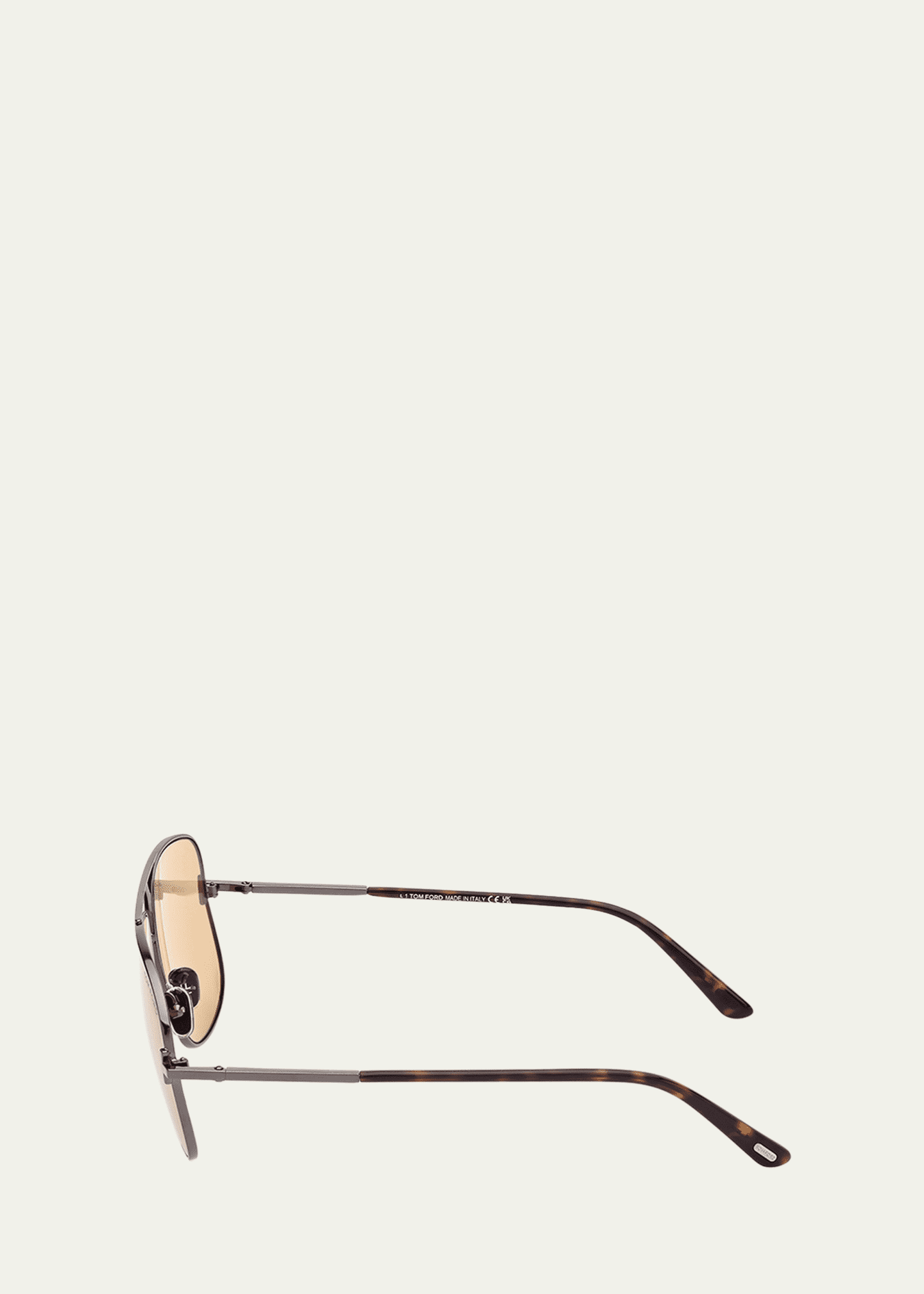 TOM FORD Men's Tex Double-Bridge Metal Aviator Sunglasses Image 3 of 5