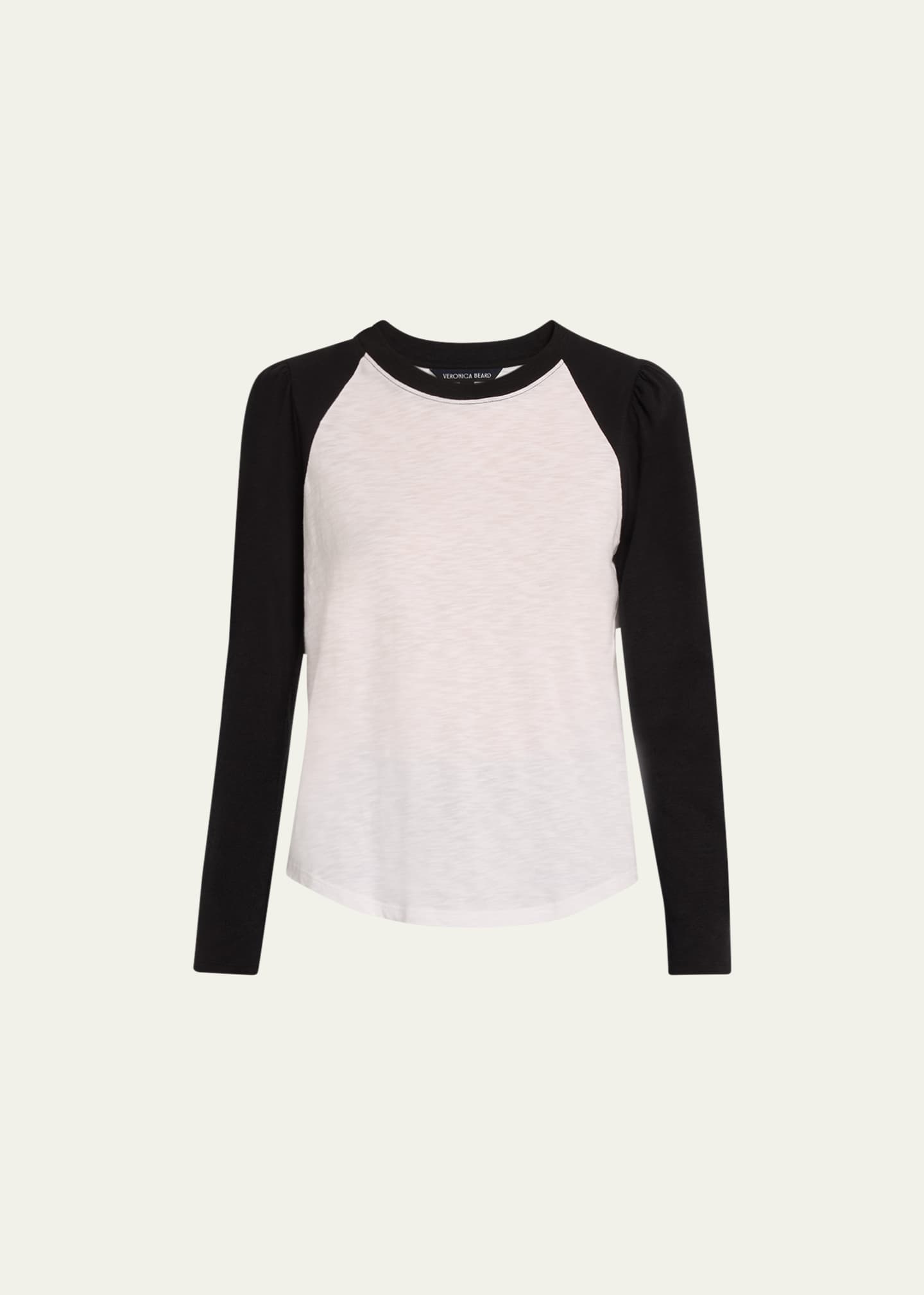 Veronica Beard Mason Long-Sleeve Baseball Tee Image 1 of 5