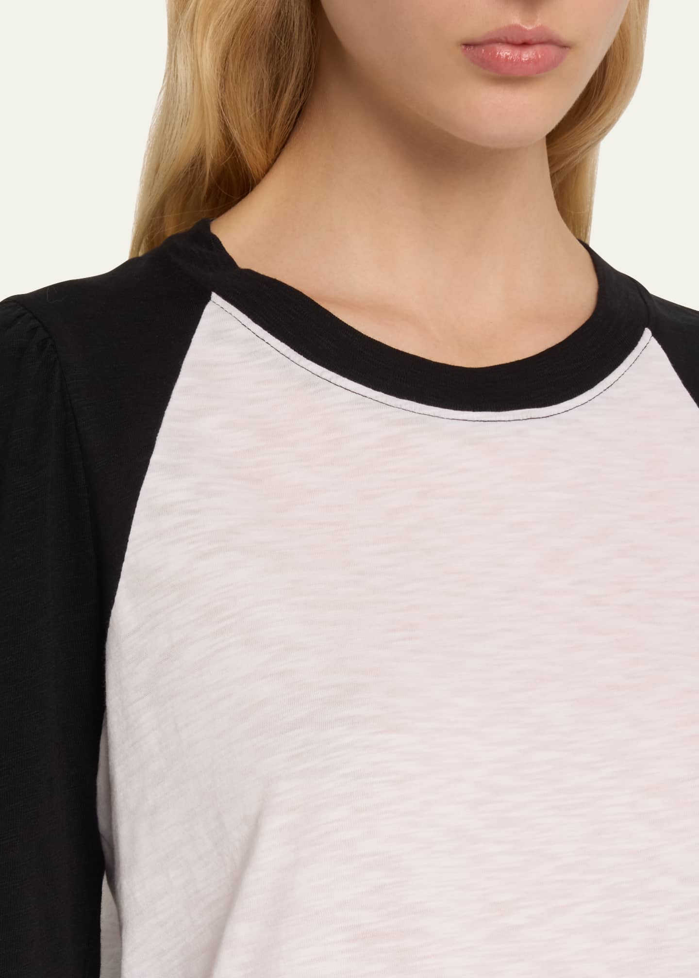 Veronica Beard Mason Long-Sleeve Baseball Tee Image 5 of 5