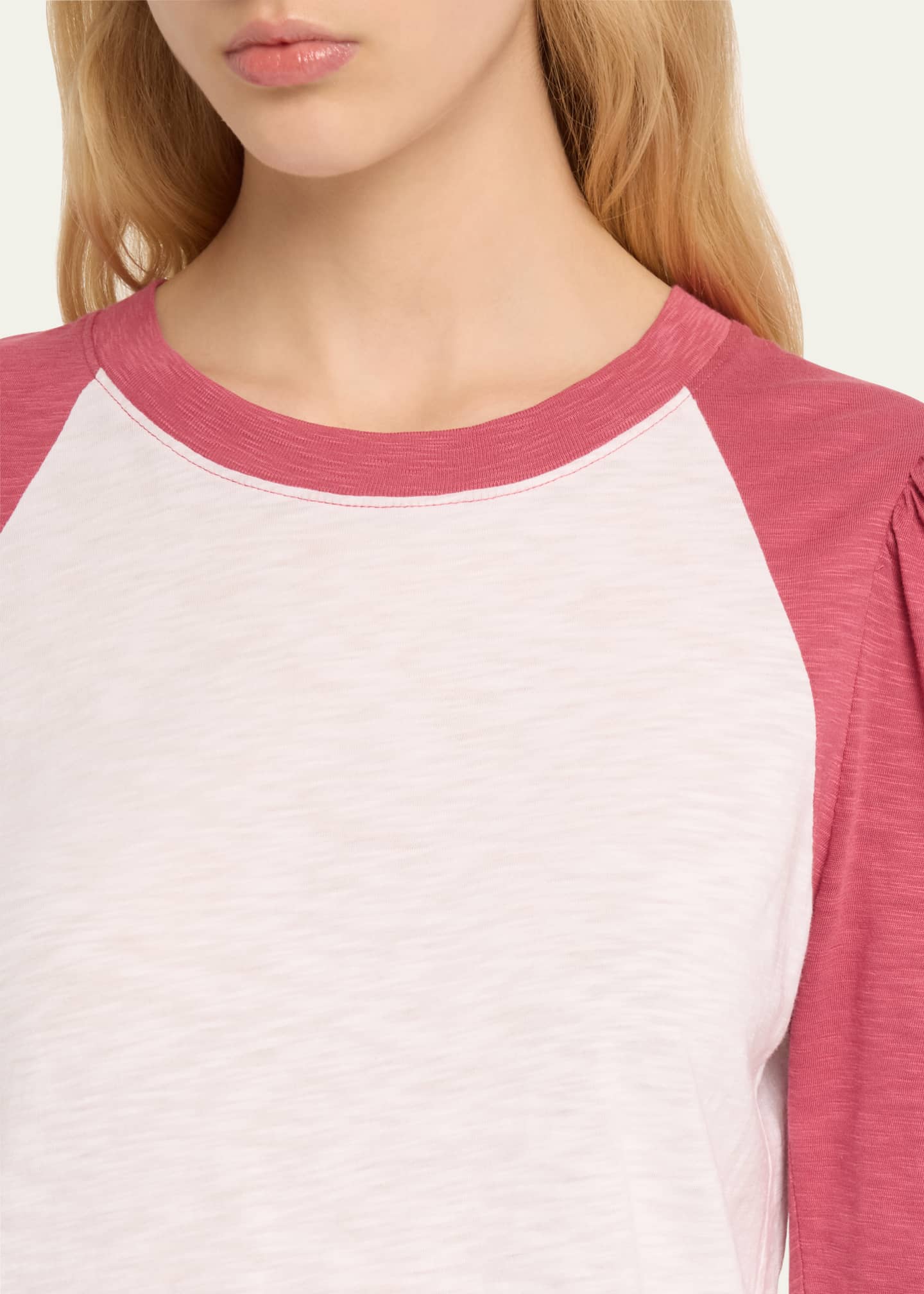 Veronica Beard Mason Long-Sleeve Baseball Tee Image 5 of 5