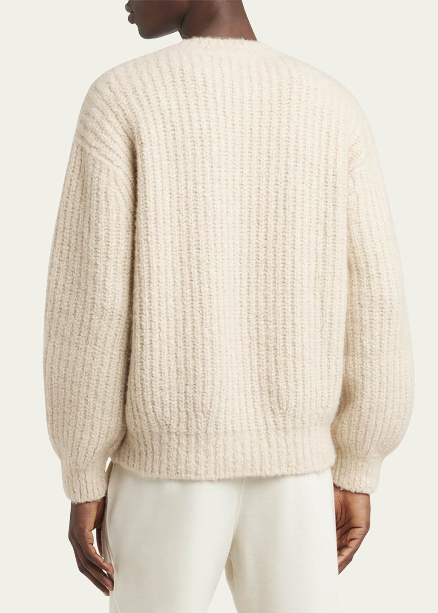 Loro Piana Men's Cocooning Cashmere Crewneck Sweater Image 3 of 5
