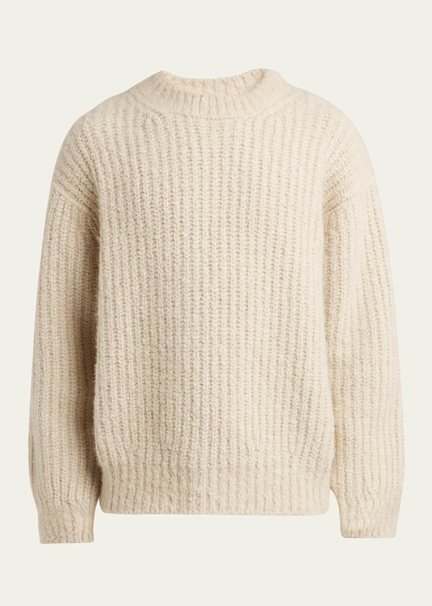 Loro Piana Men's Cocooning Cashmere Crewneck Sweater Image 1 of 5