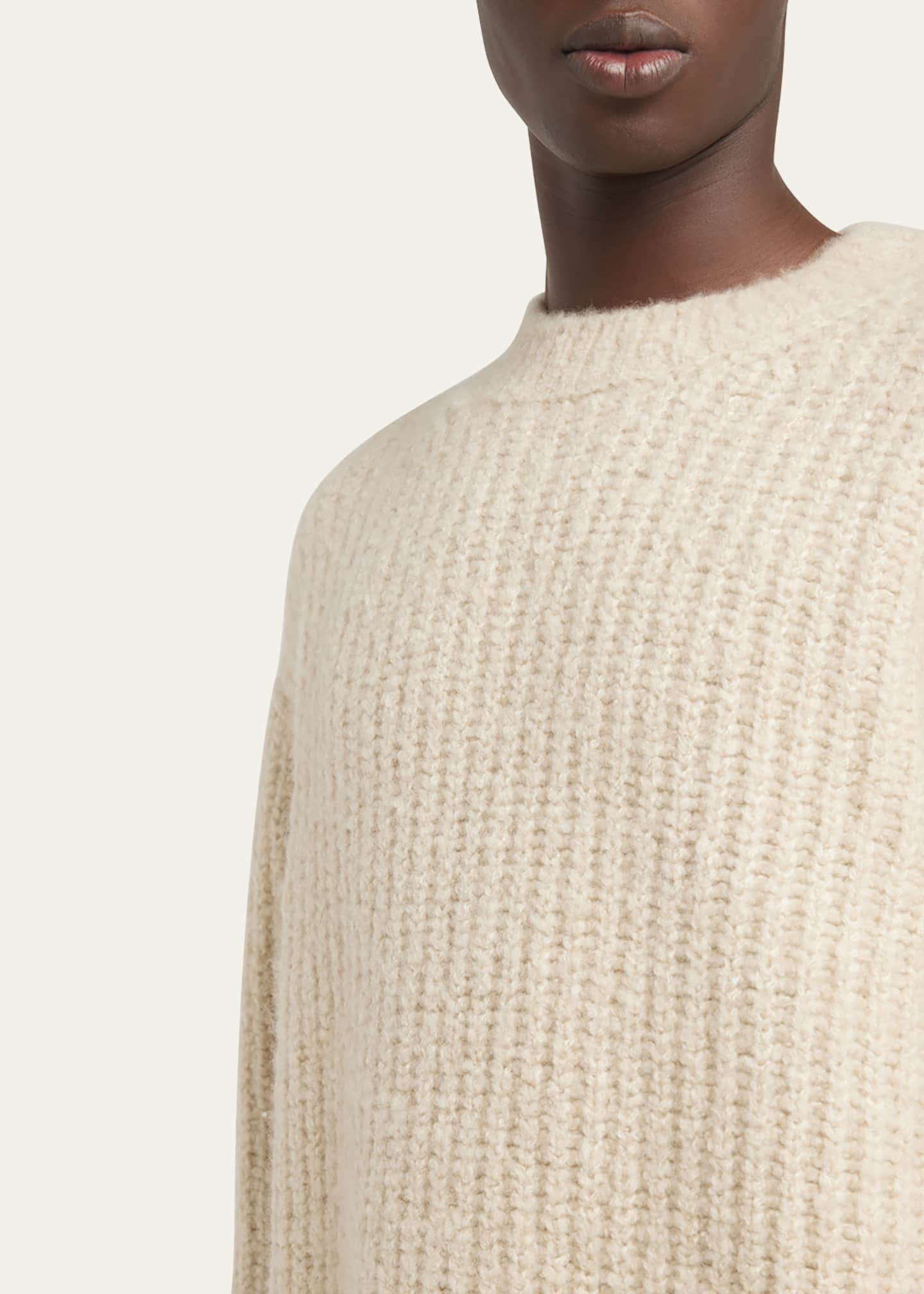 Loro Piana Men's Cocooning Cashmere Crewneck Sweater Image 5 of 5