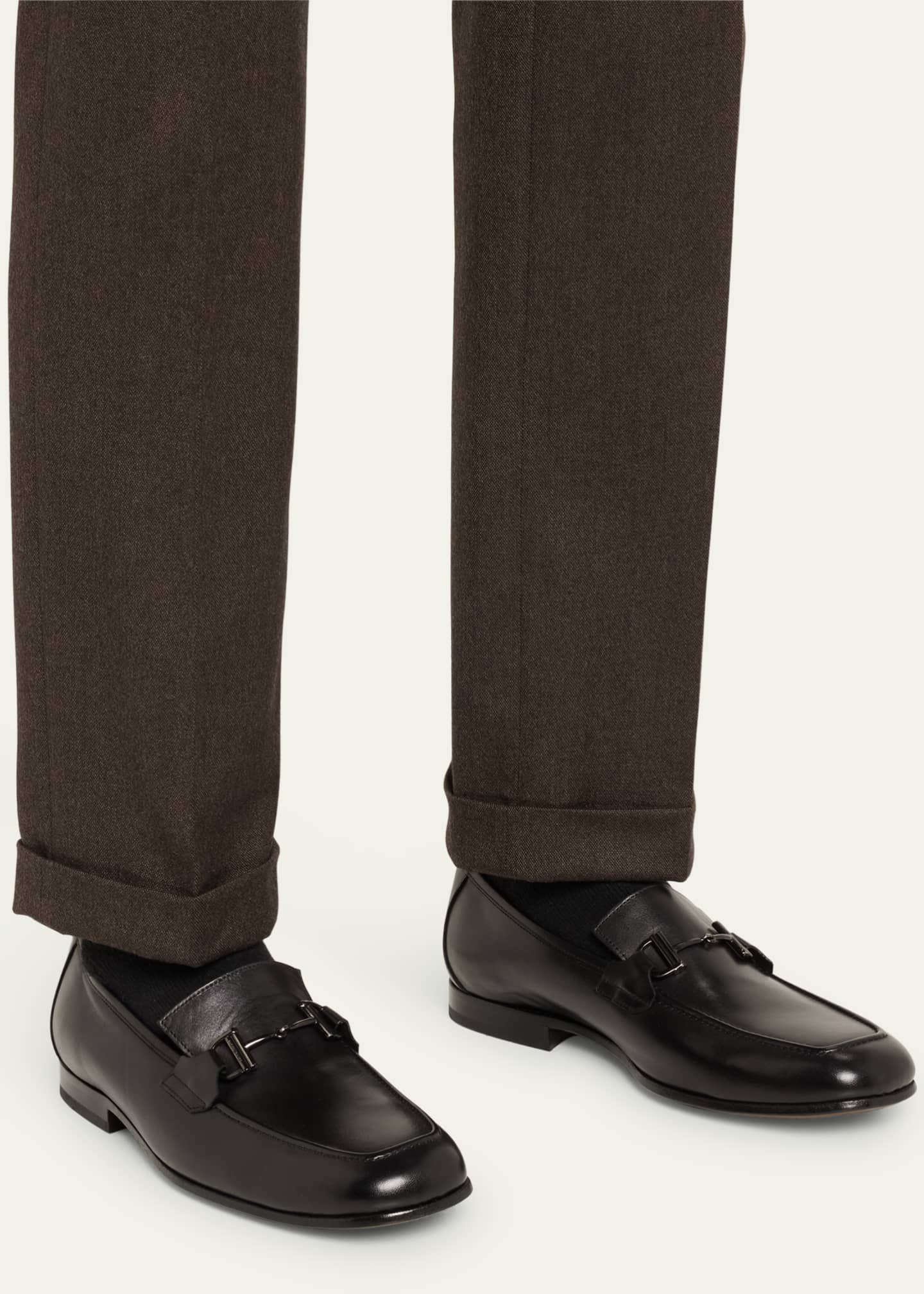 Stuart Weitzman Men's Club Leather Luxe Bit Loafers Image 3 of 5