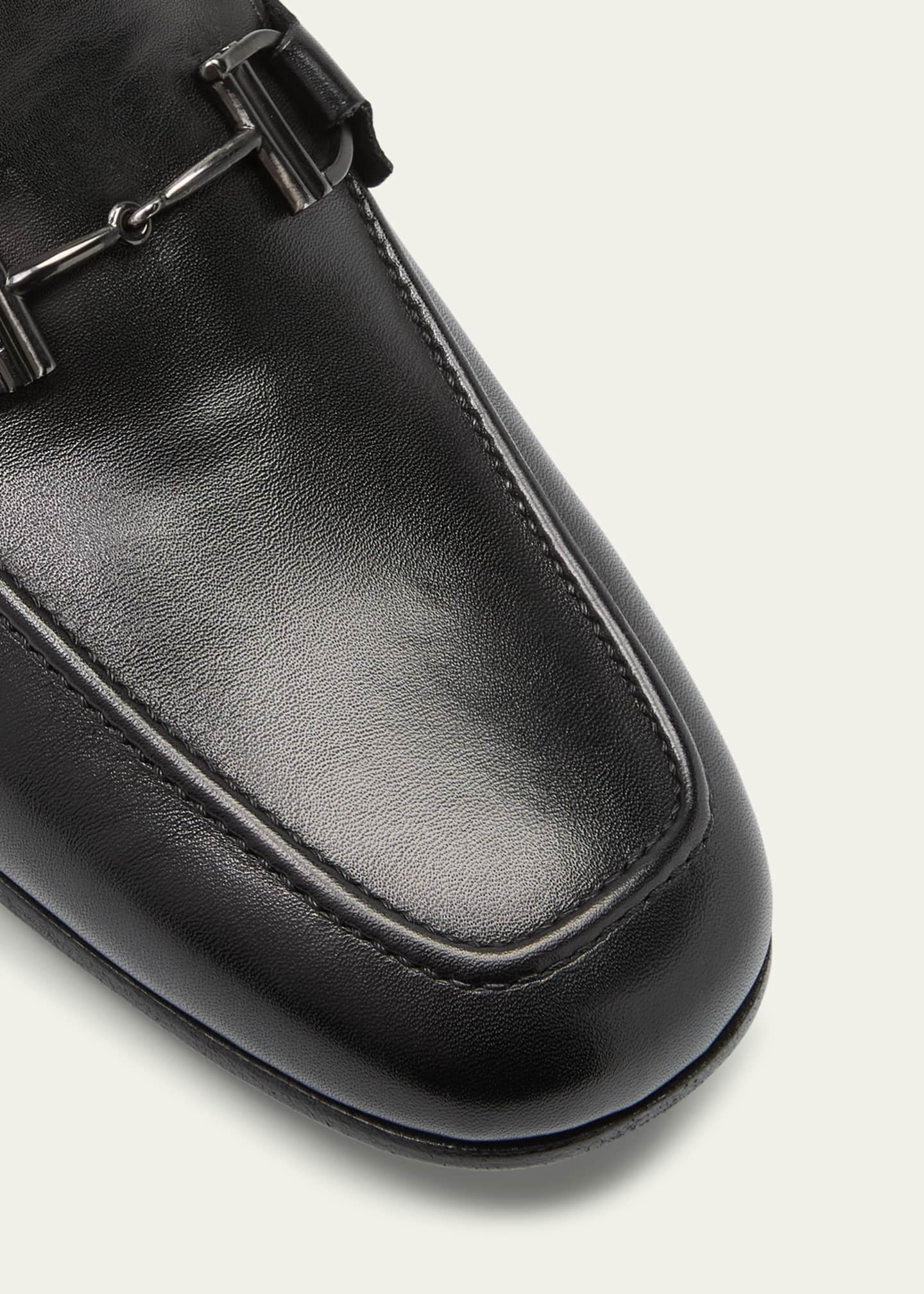 Stuart Weitzman Men's Club Leather Luxe Bit Loafers Image 5 of 5