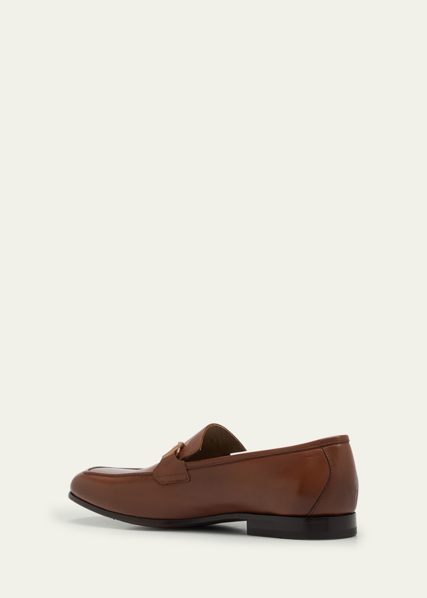 Stuart Weitzman Brown Calf Leather Bos Taurus Slip-On Loafers main image 0