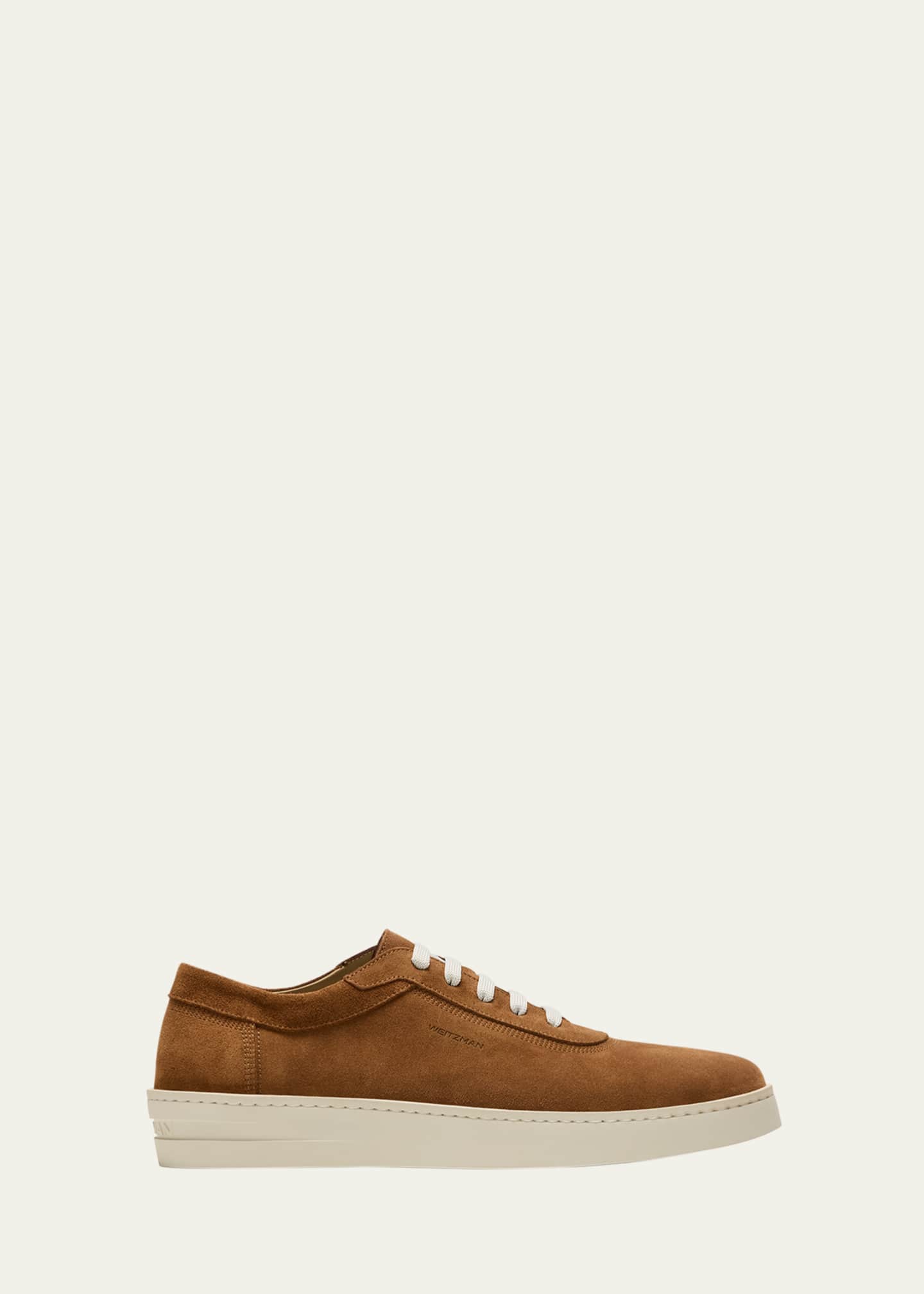 Stuart Weitzman Men's Hamptons Suede Low-Top Sneakers Image 1 of 5