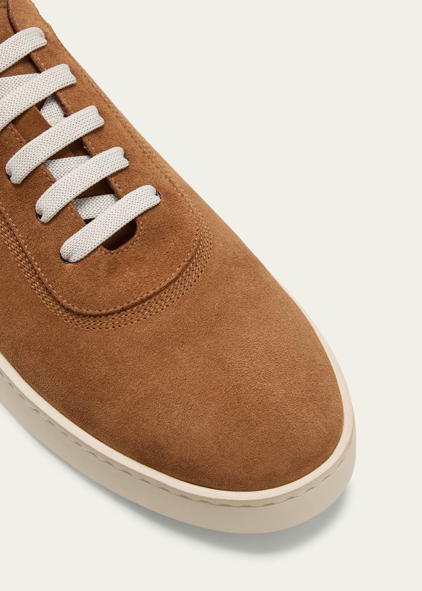 Stuart Weitzman Men's Hamptons Suede Low-Top Sneakers Image 5 of 5