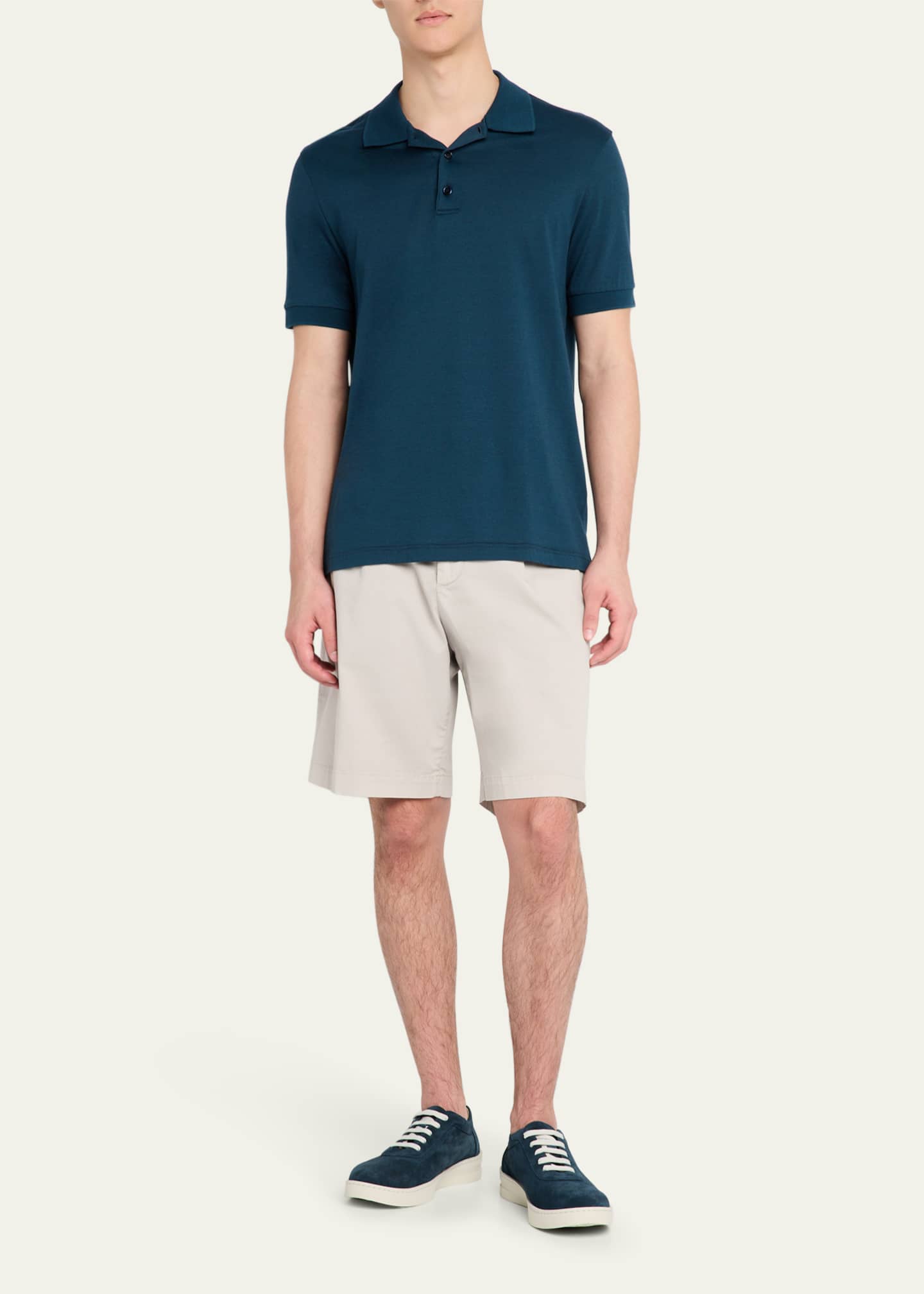 Stuart Weitzman Men's Hamptons Suede Low-Top Sneakers Image 3 of 5