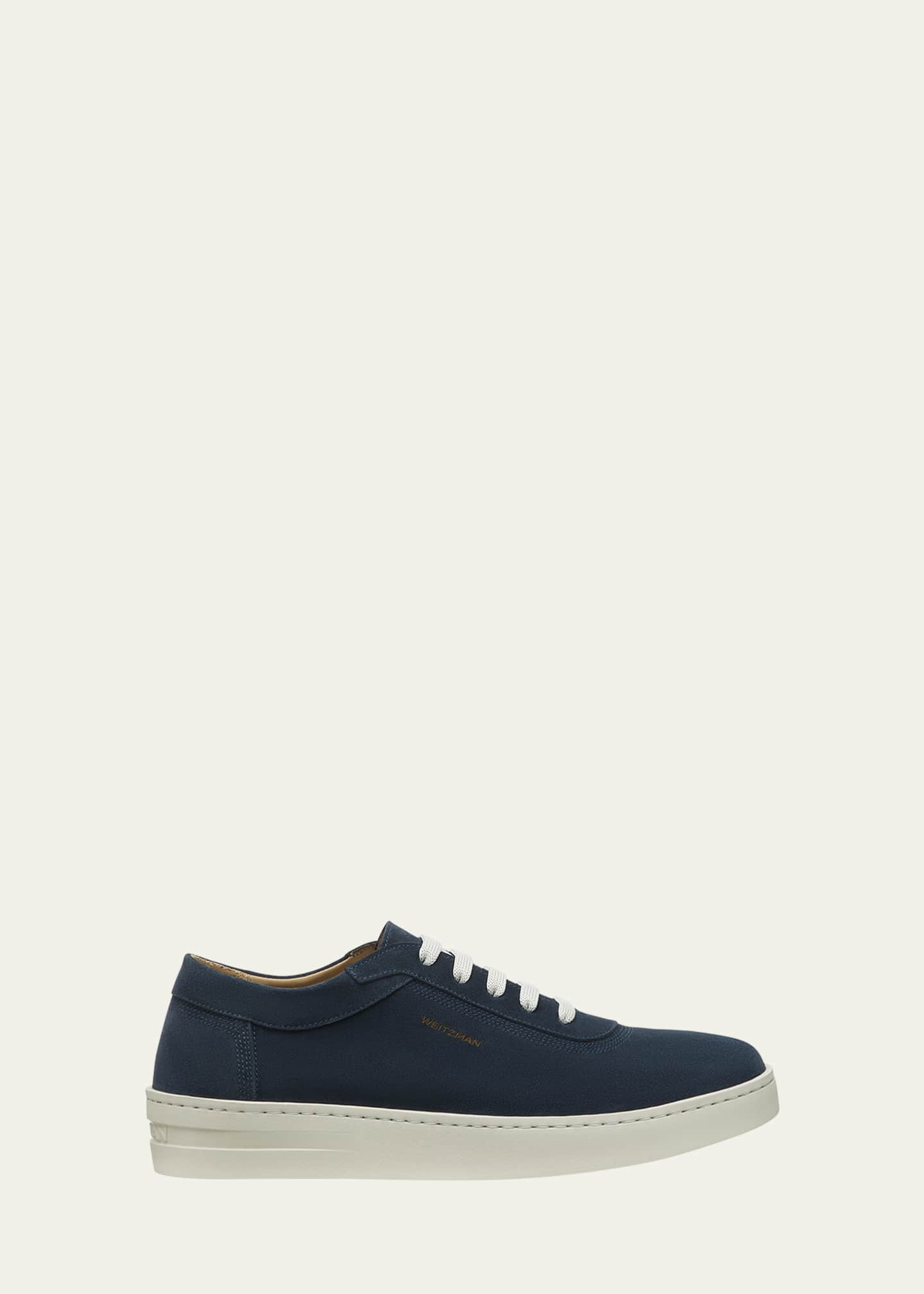 Stuart Weitzman Men's Hamptons Suede Low-Top Sneakers Image 1 of 5