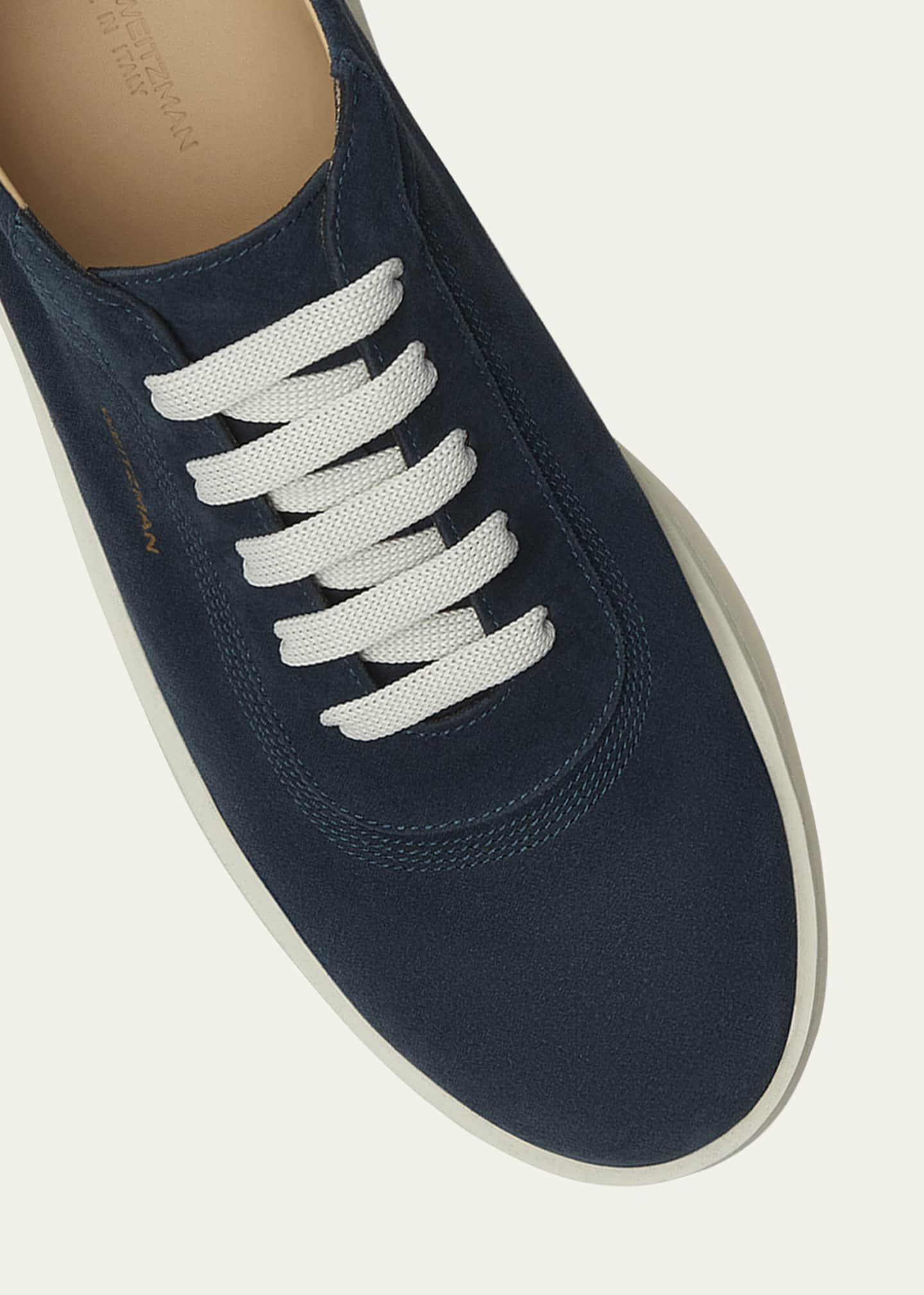 Stuart Weitzman Men's Hamptons Suede Low-Top Sneakers Image 5 of 5