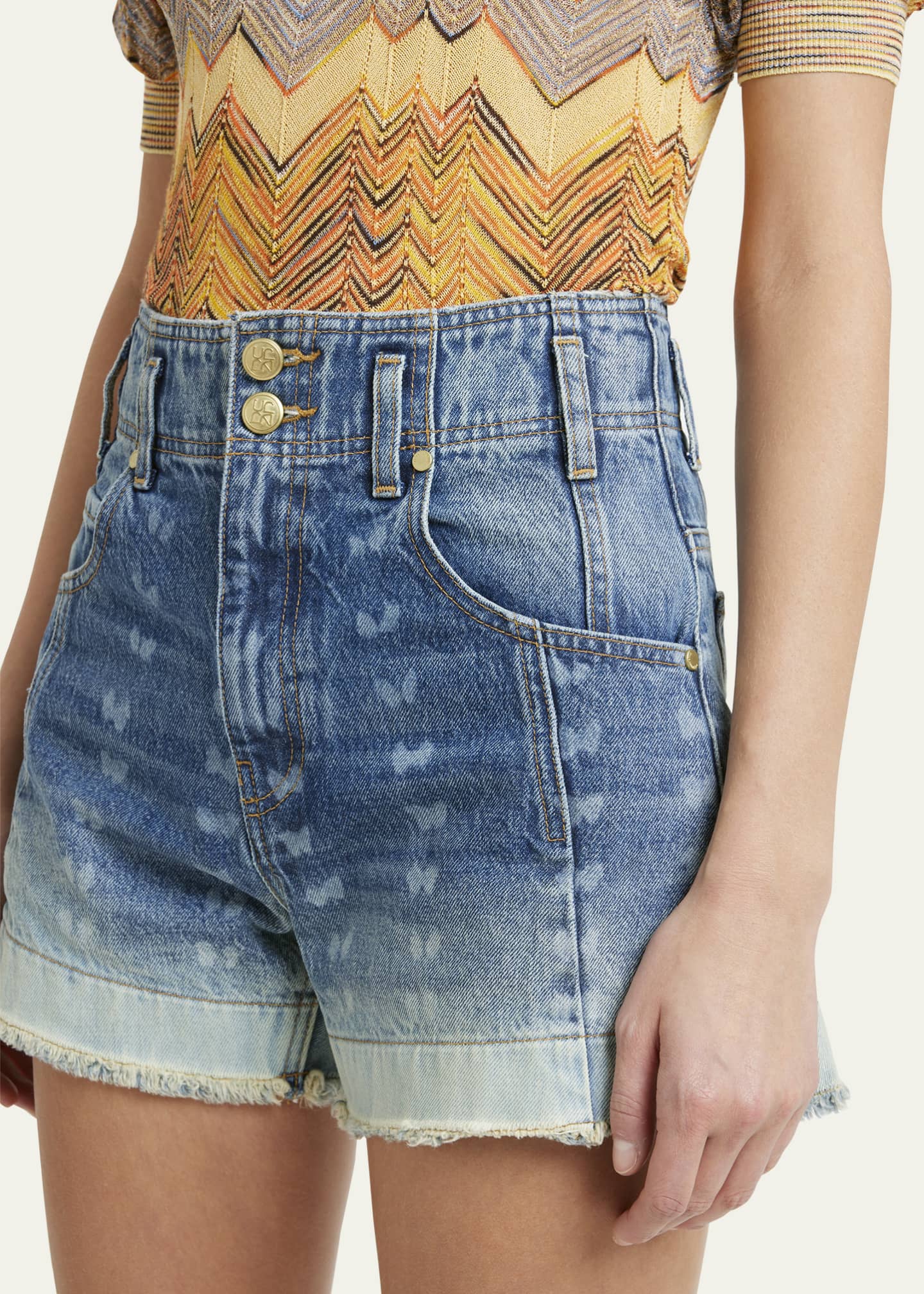 Wide leg shorts denim deals