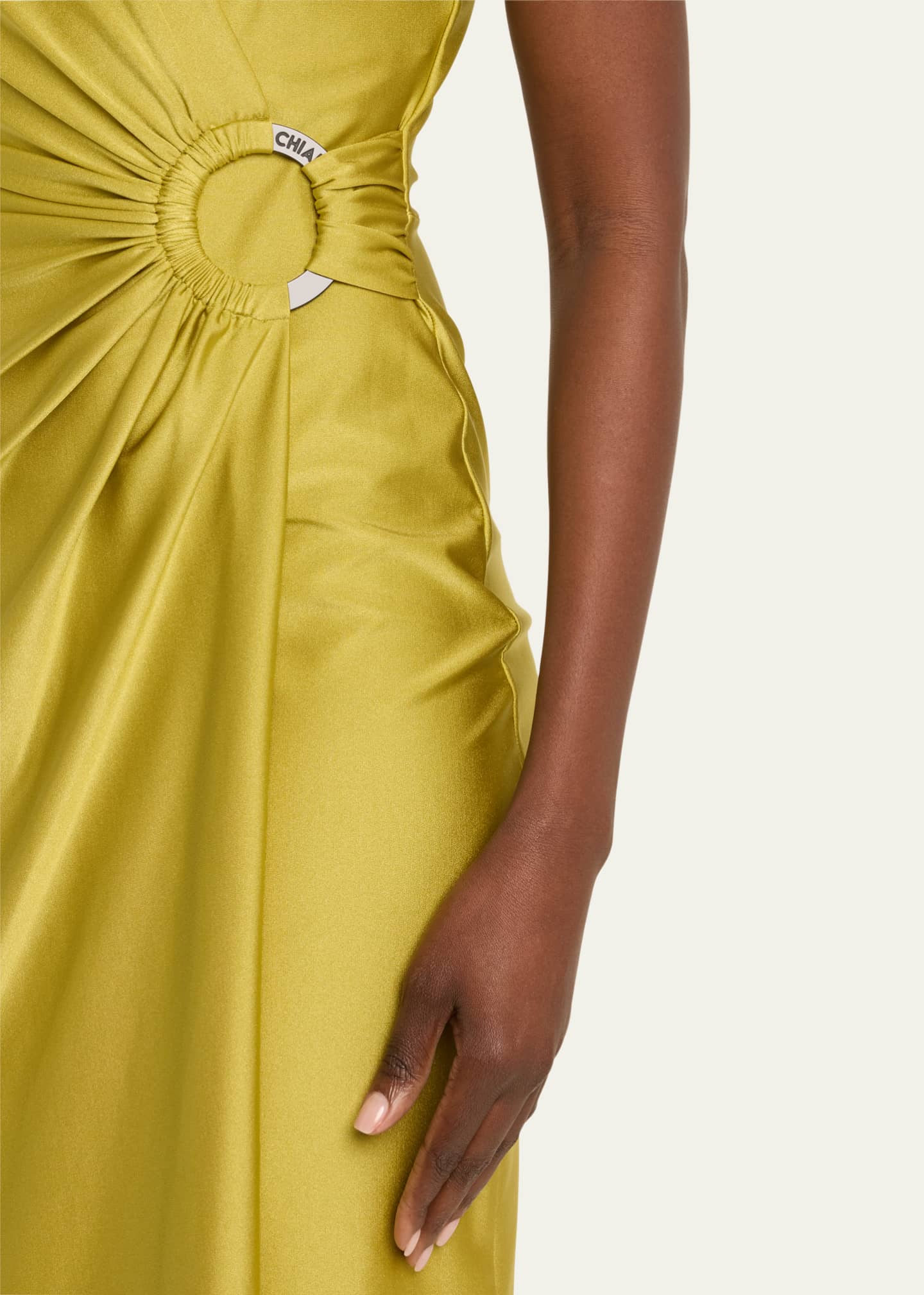 Chiara Boni La Petite Robe Adam Java Sleeveless Ruched Jersey Midi Dress Image 5 of 5