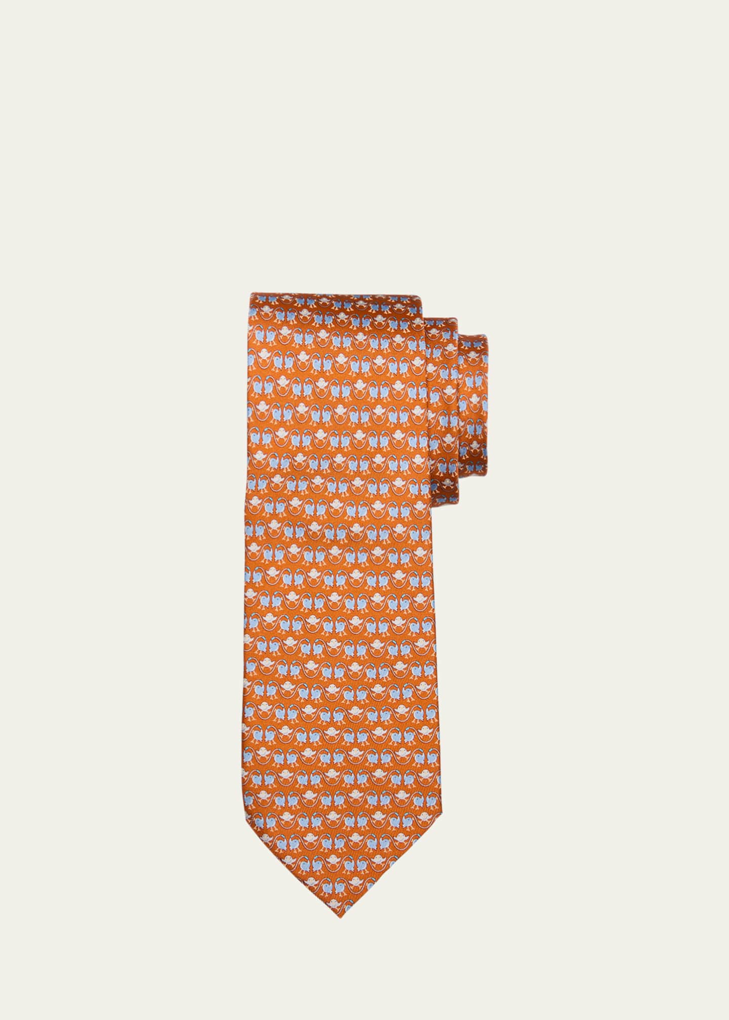 ferragamo bird tie