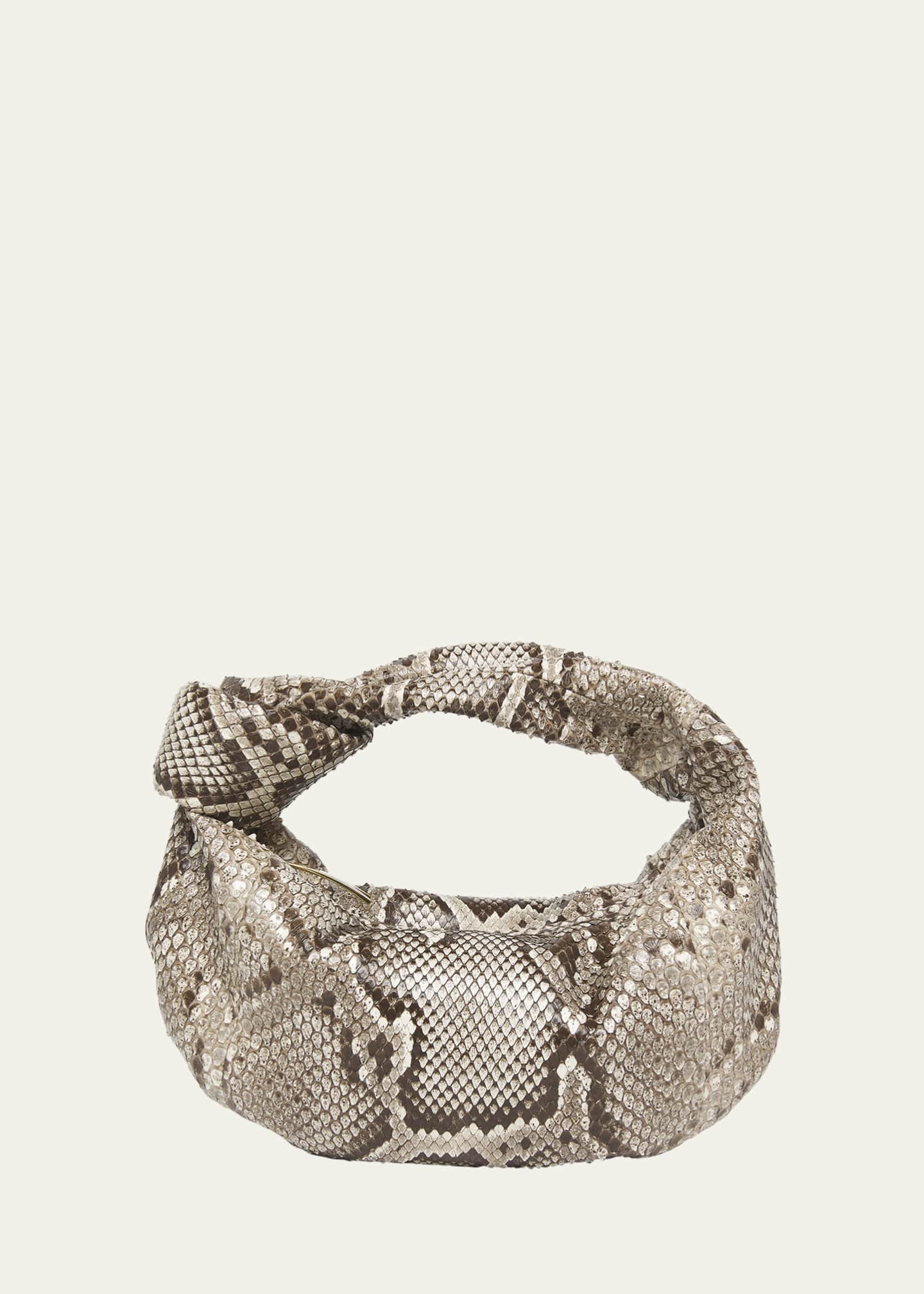 aug　BOTTEGA VENETA パイソン　小物入れ Bottega Veneta Mini Jodie Python Top-Handle Bag - Bergdorf Goodman