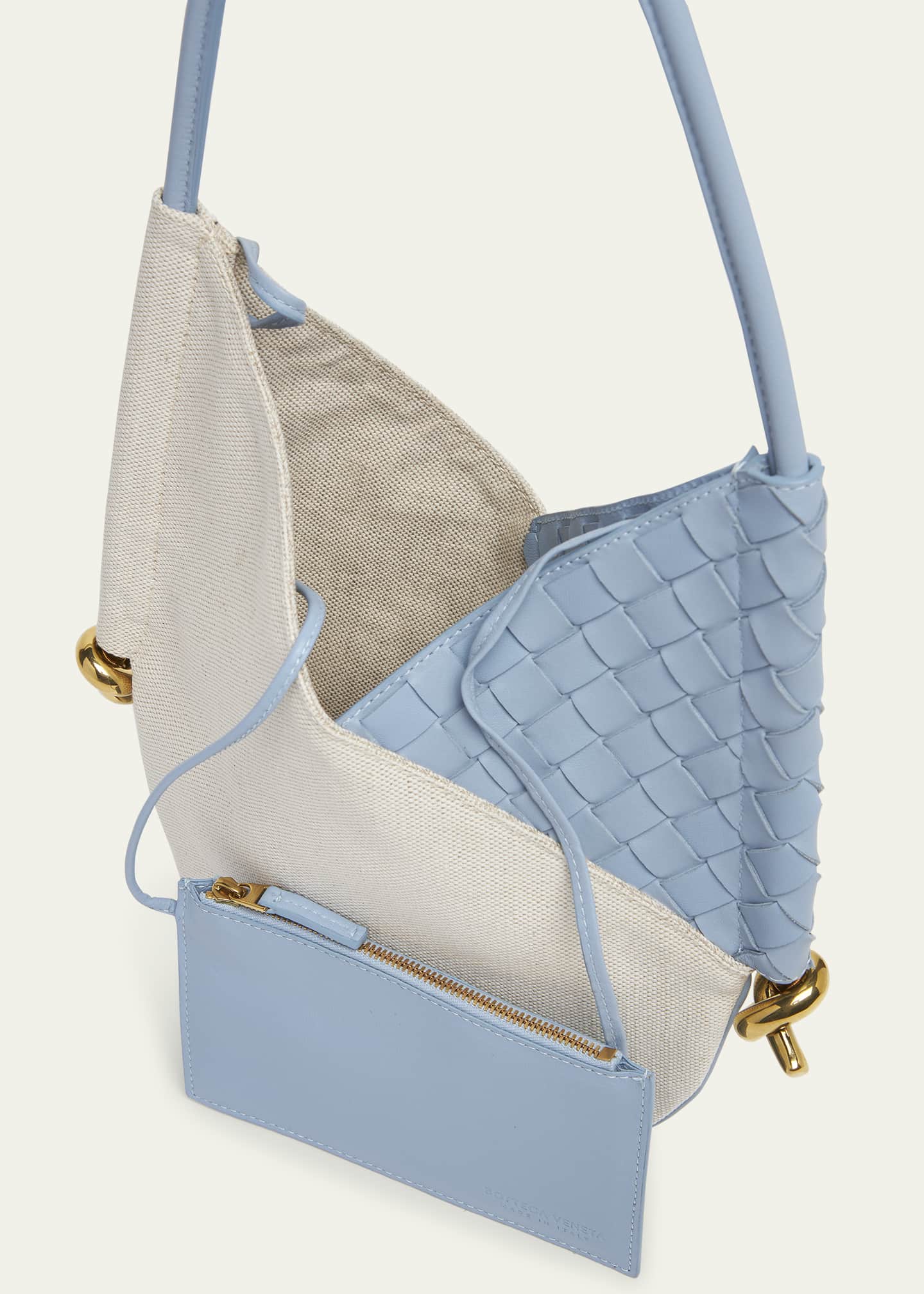 Bottega Veneta Solstice Shoulder Bag Naturalice m Brass