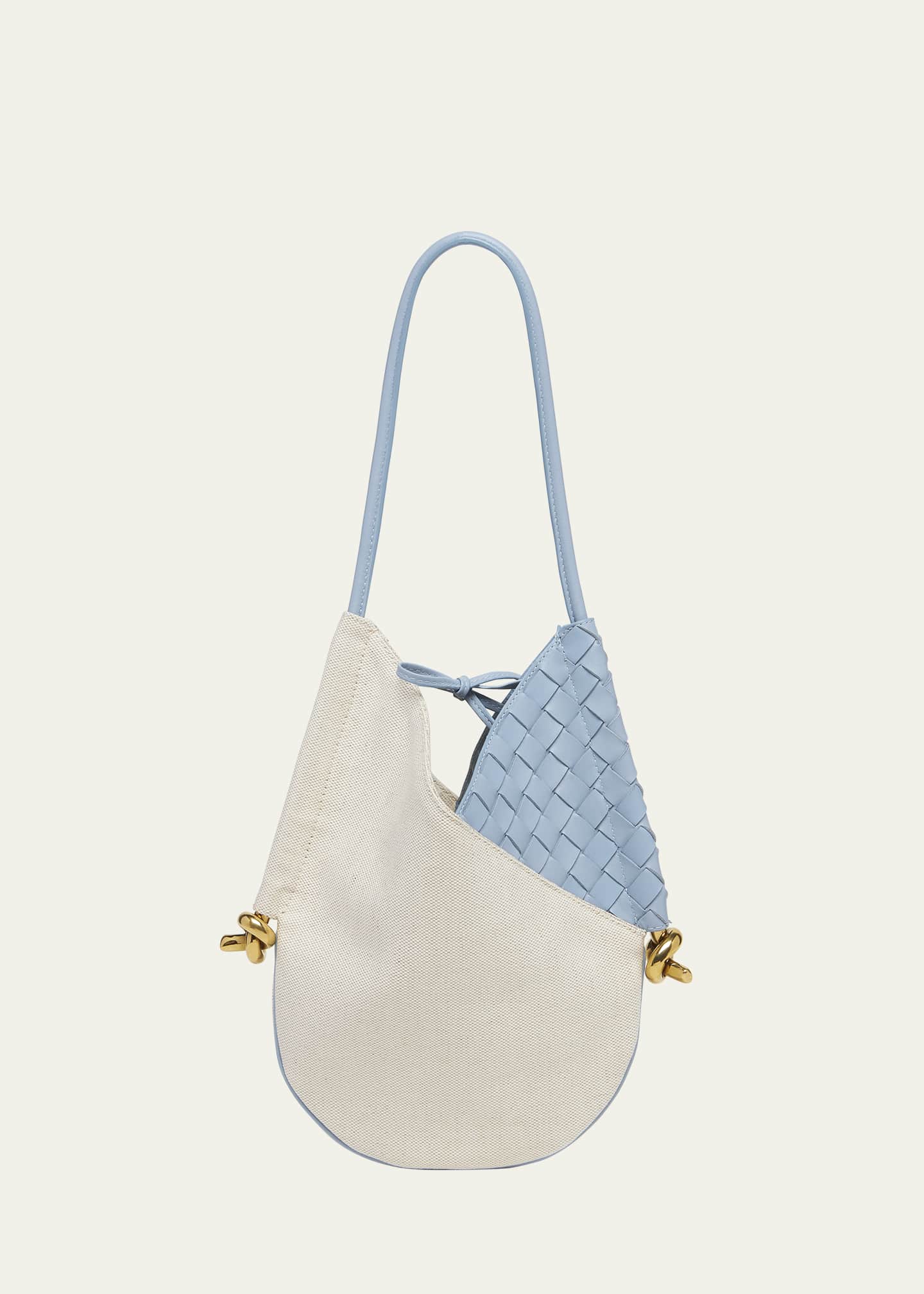 Bottega Veneta Solstice Shoulder Bag Naturalice m Brass