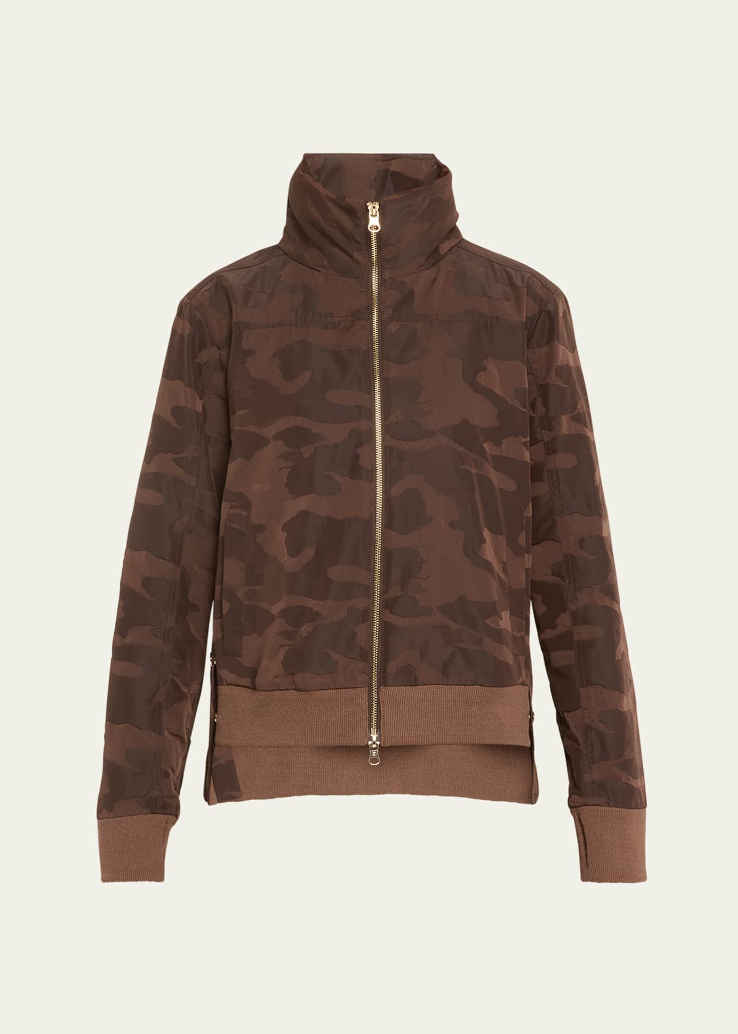 Blanc Noir Violette Camo Bomber Jacket