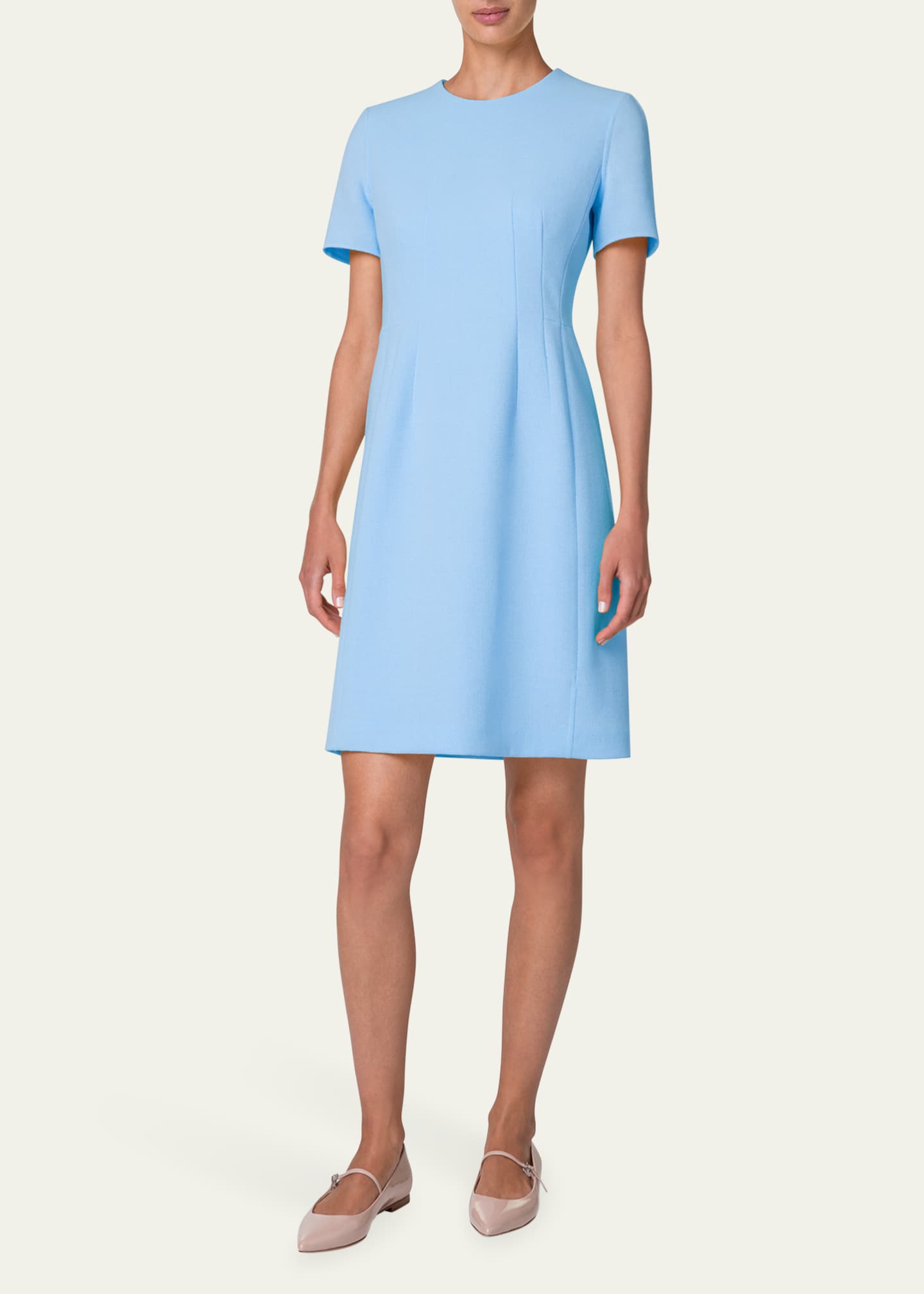 Akris Wool Princess Seam Sheath Dress Image 2 of 5