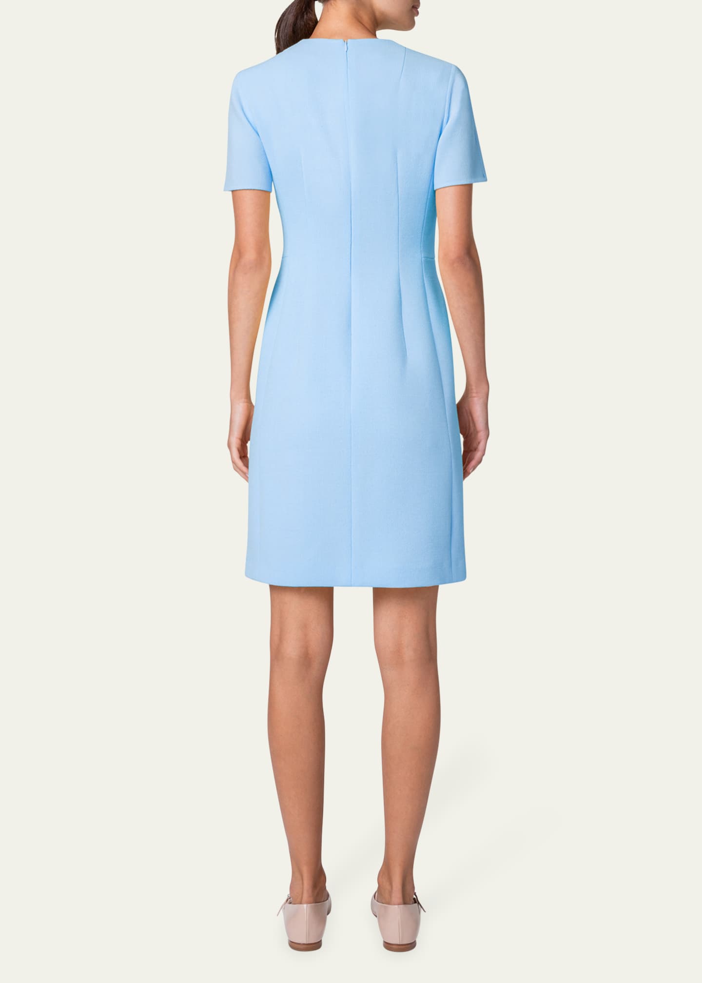 Akris Wool Princess Seam Sheath Dress Image 3 of 5