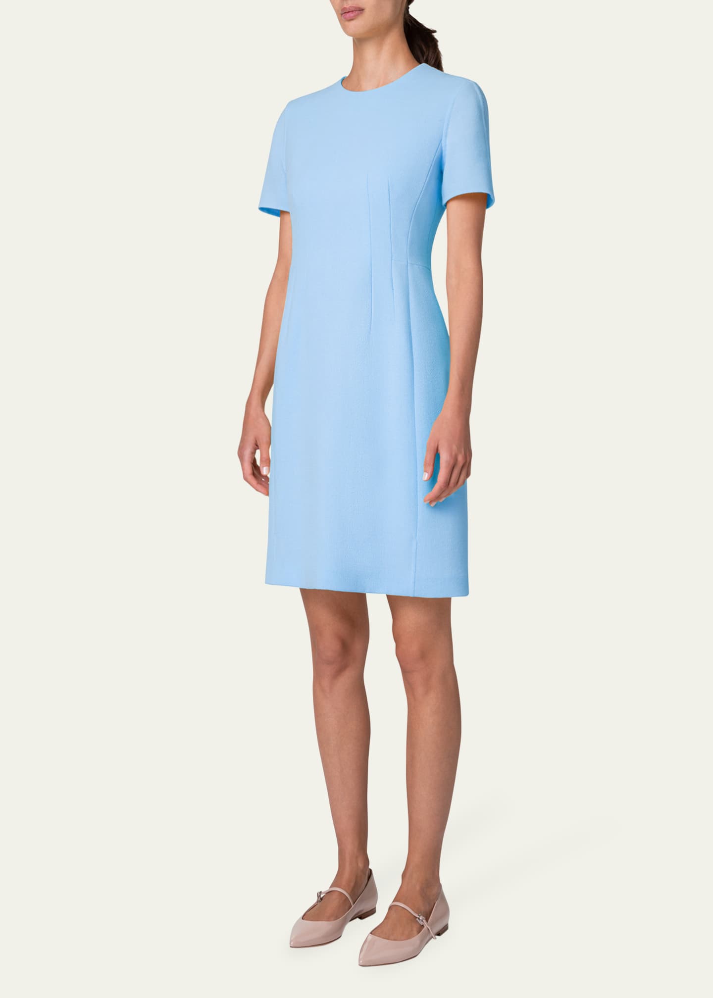 Akris Wool Princess Seam Sheath Dress Image 4 of 5